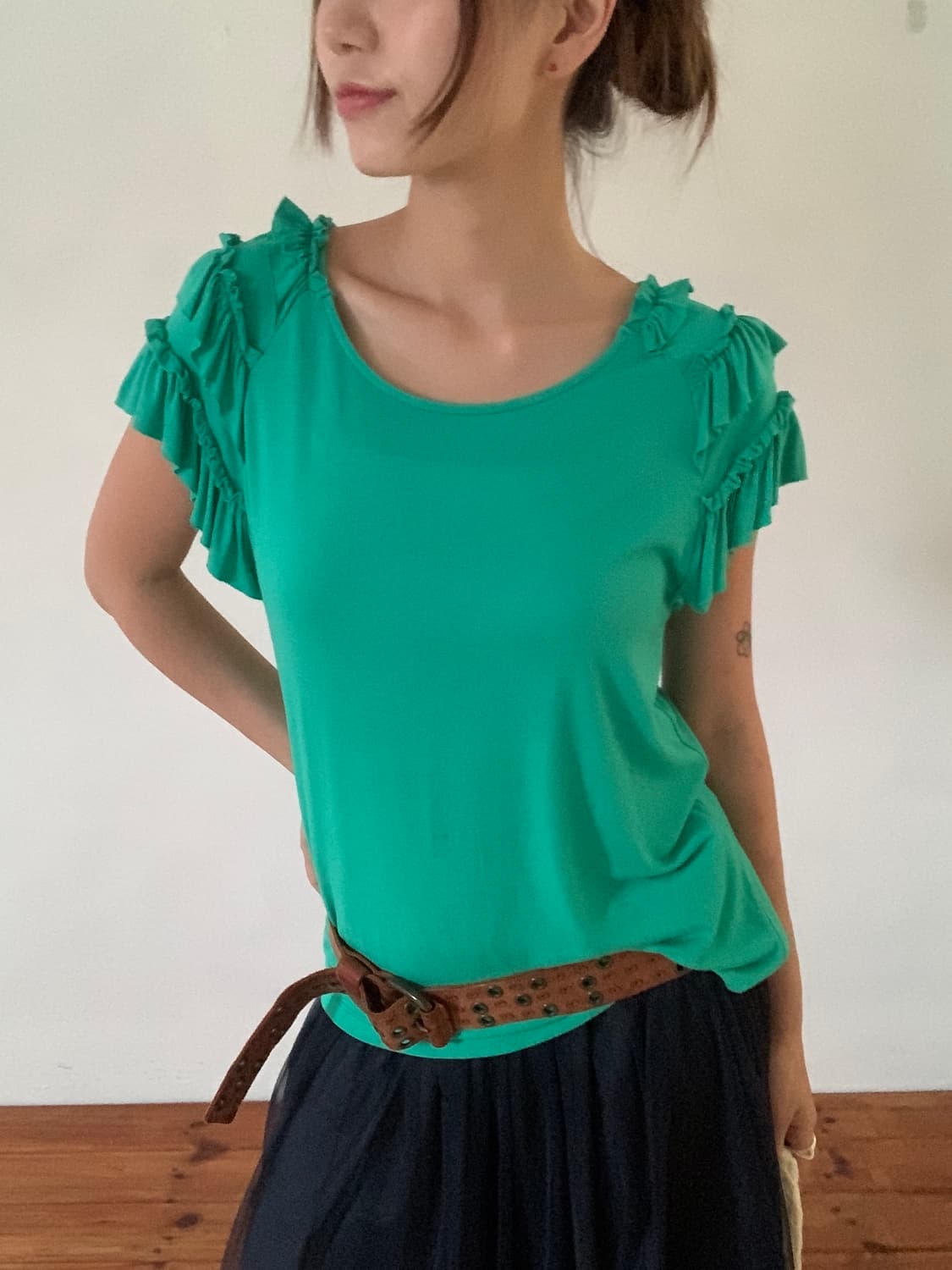 Ruffle Loose Fit Short Sleeve 상품이미지1