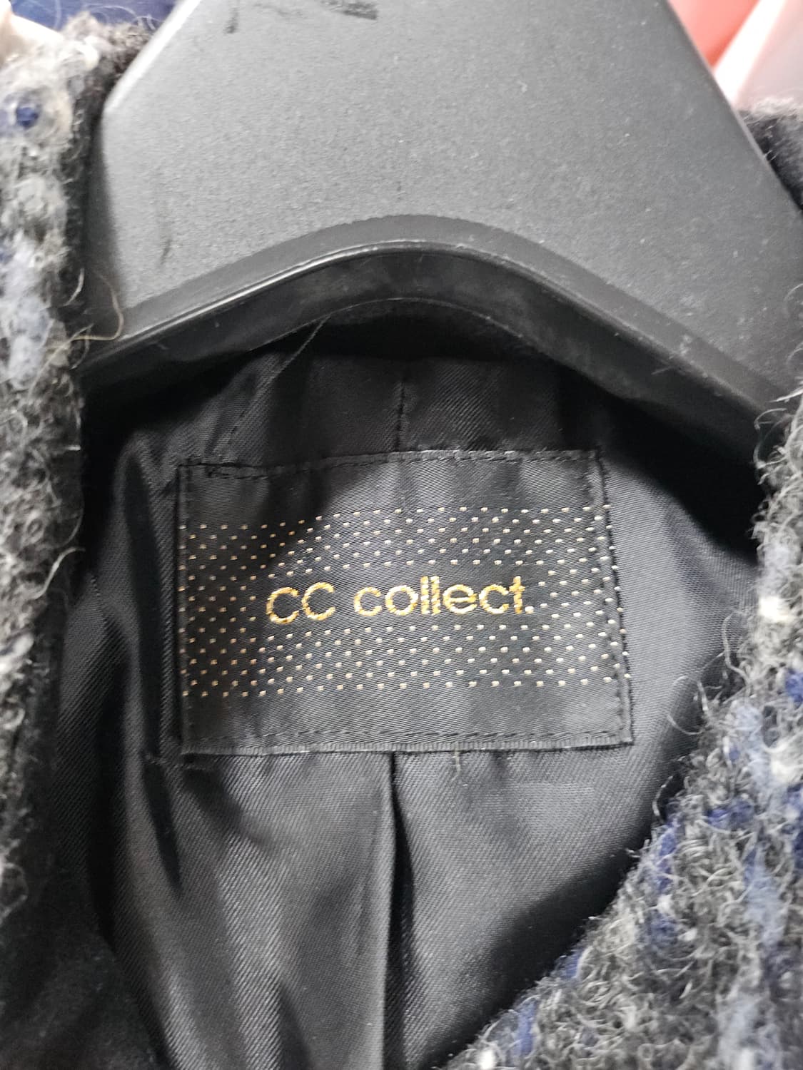 CC Collect 트위드 코트 블랙 모 롱 자켓  90 상품이미지3