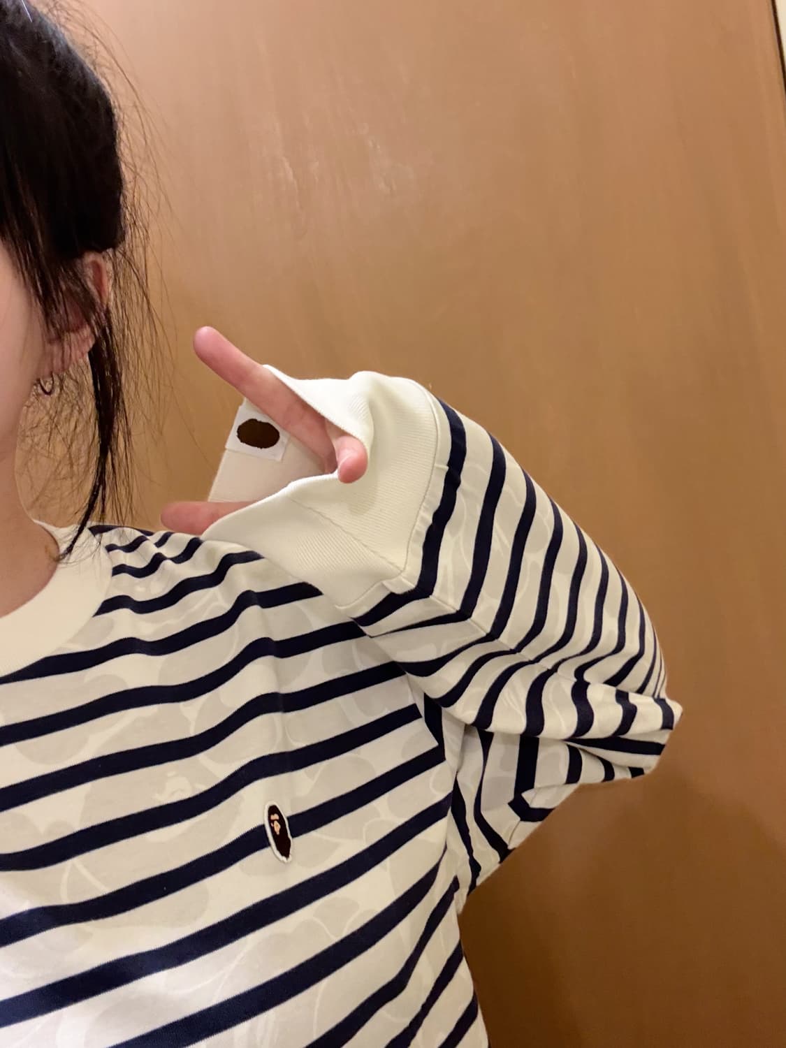 베이프 솔리드 카모 스트라이프 롱슬리브 (한국 발매 X) 상품이미지1