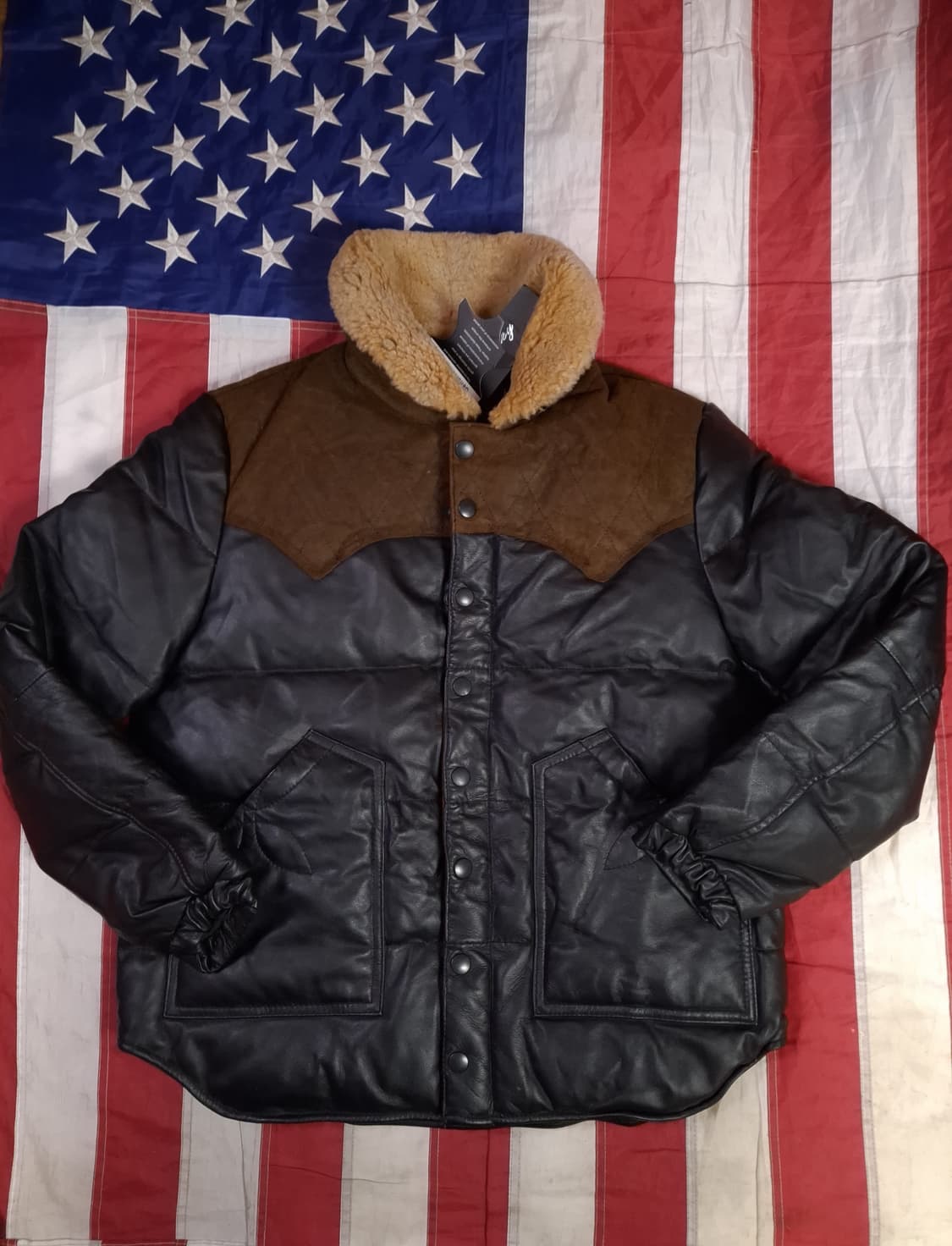 택새제품 Curphey 리얼레더 웨스턴 패딩 자켓 상품이미지1