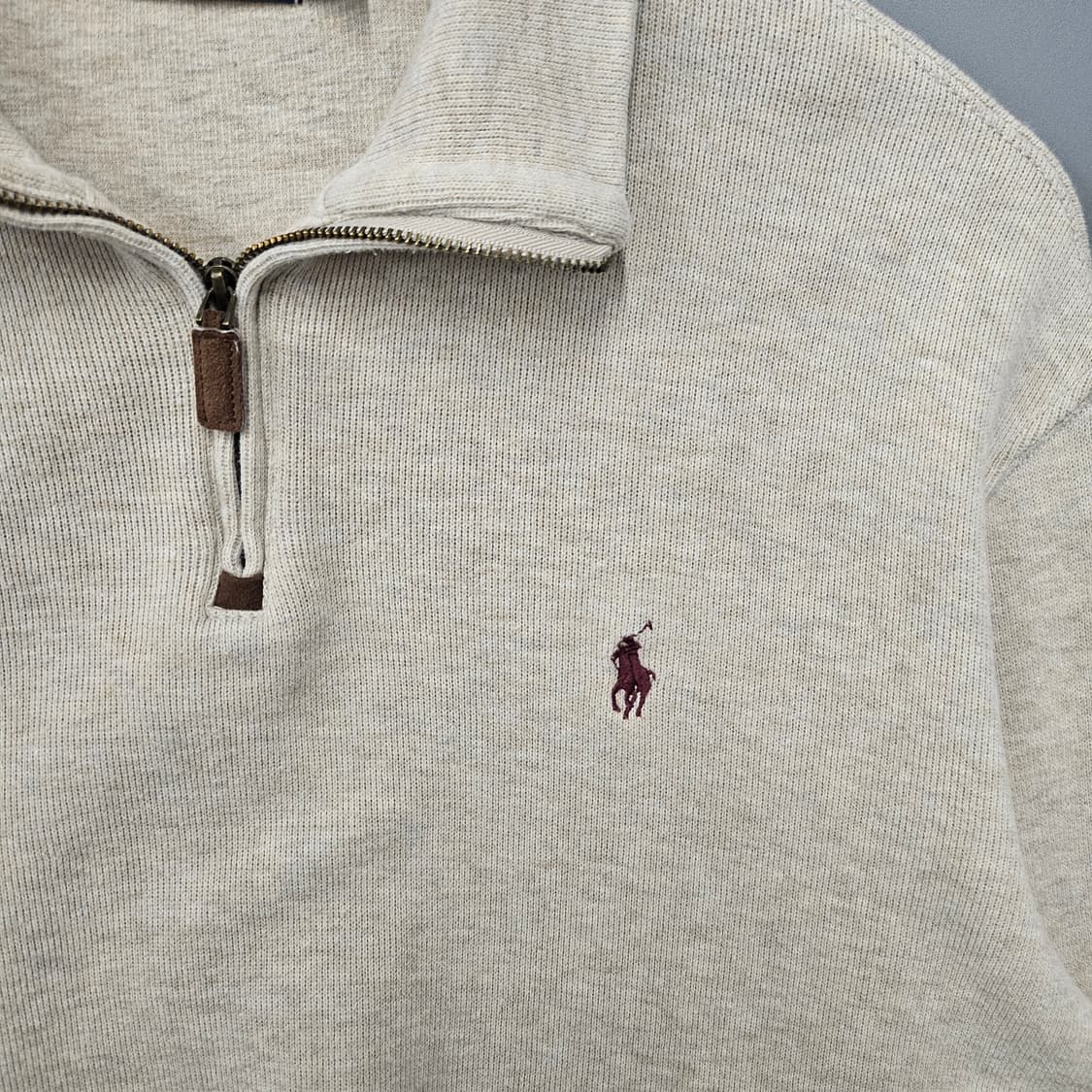 폴로랄프로렌 반집업 니트 오트밀 상품이미지5