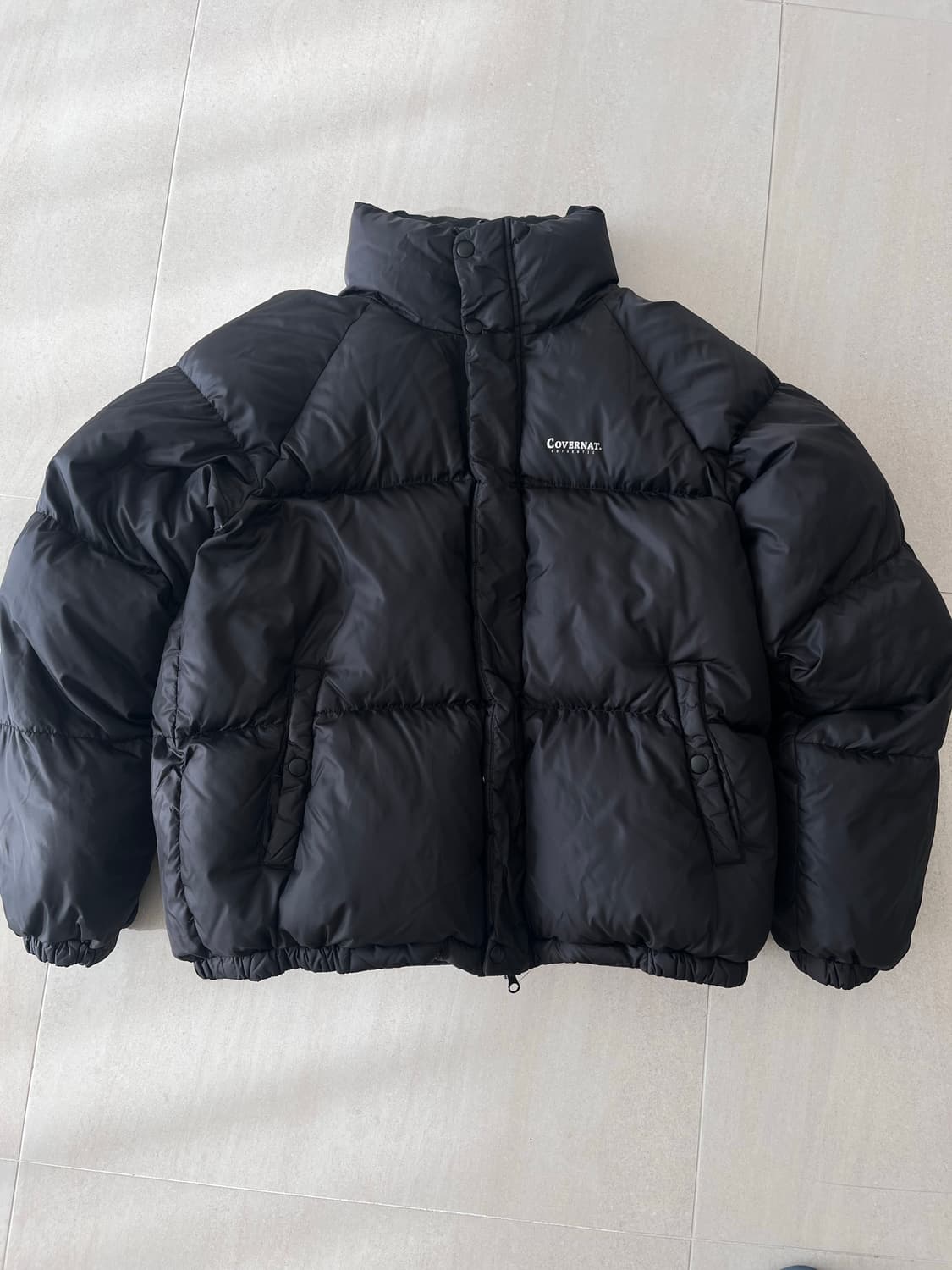커버낫 리버시블 블랙 패딩 상품이미지1