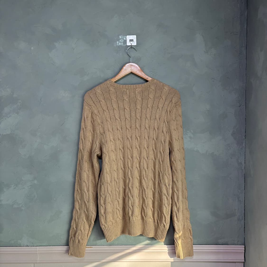 폴로 랄프로렌 꽈배기 니트 베이지 브라운 상품이미지5