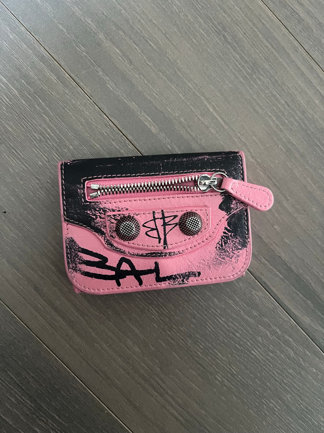 발렌시아가 르카골 그래피티 미니지갑 핑크 상품이미지1