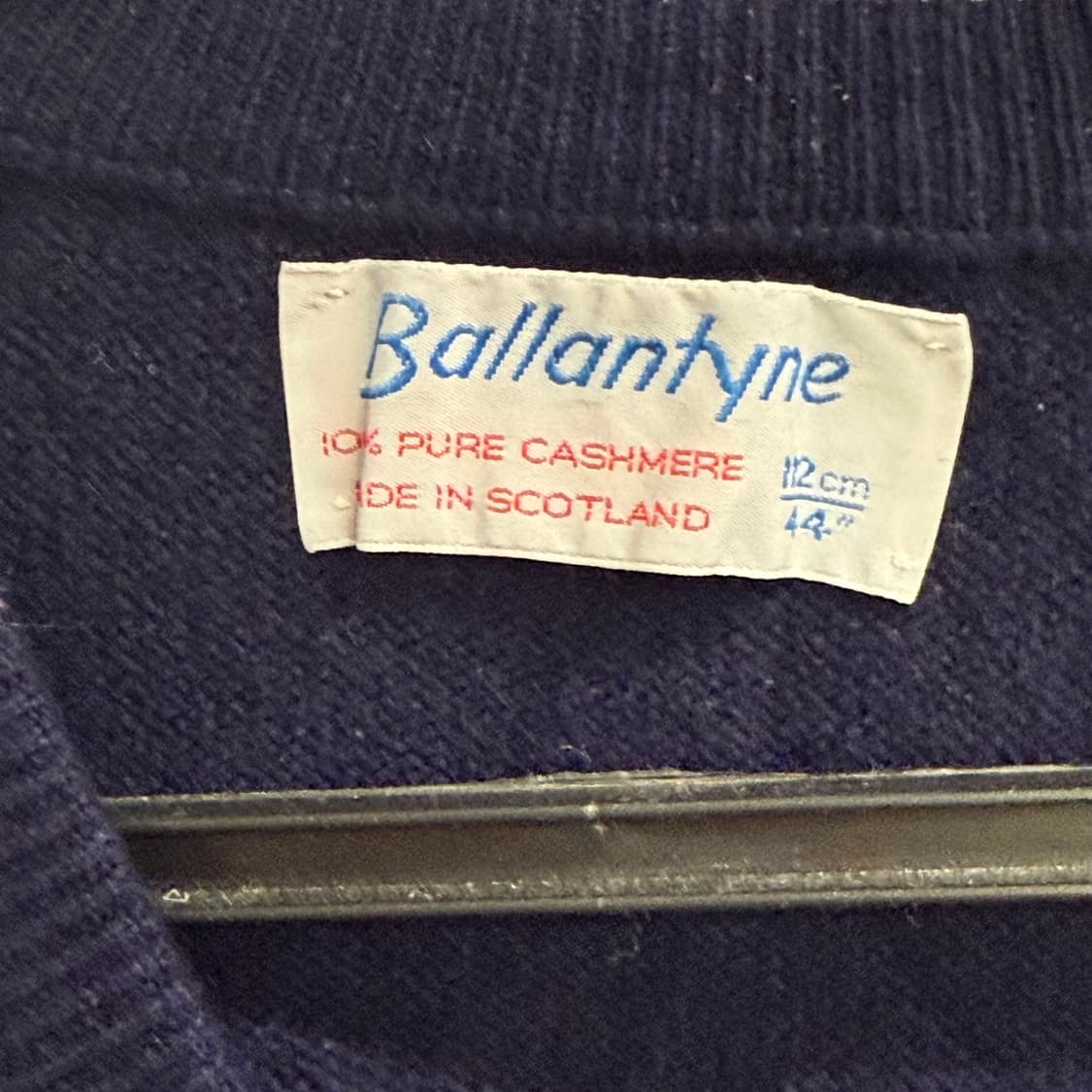 발란타인 캐시미어 100% V넥 아가일 니트 가디건 상품이미지2