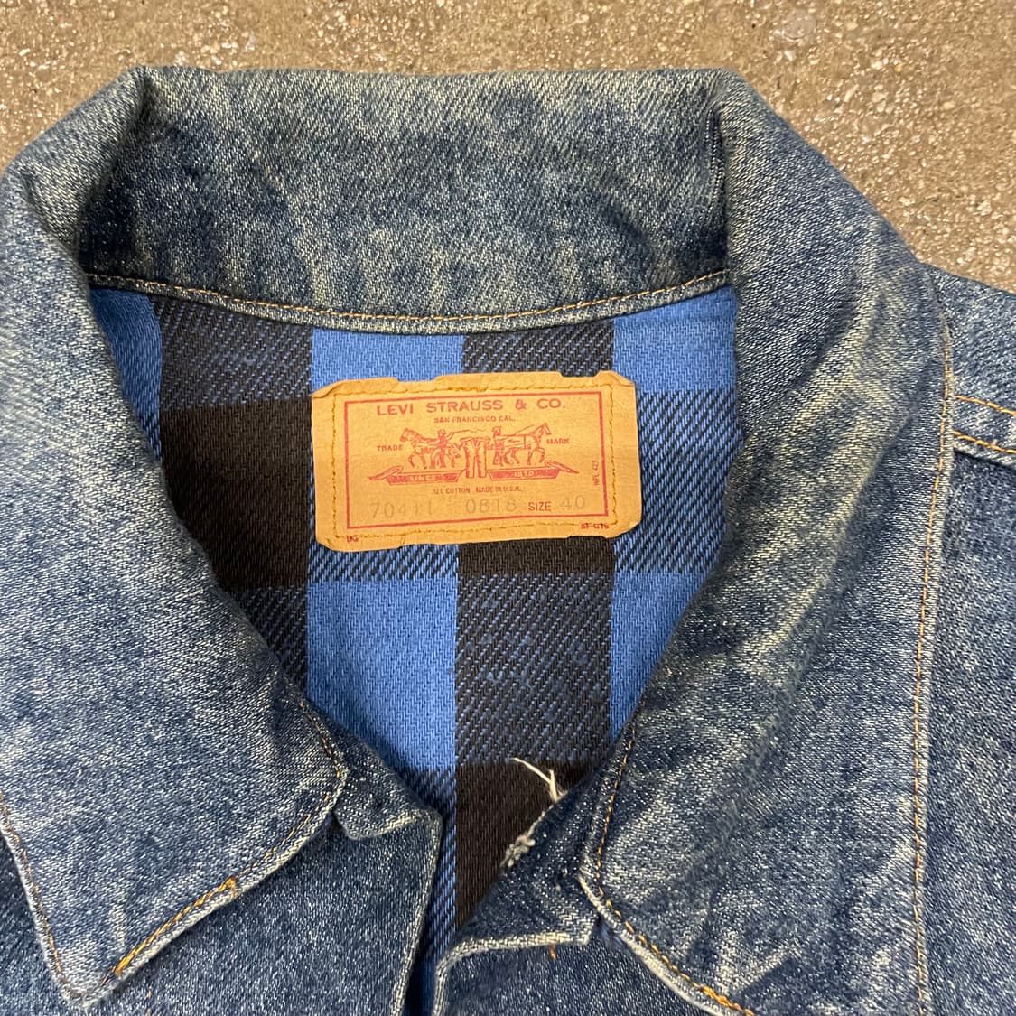 80s USA Levis 데님 트러커 자켓 (100) 상품이미지5