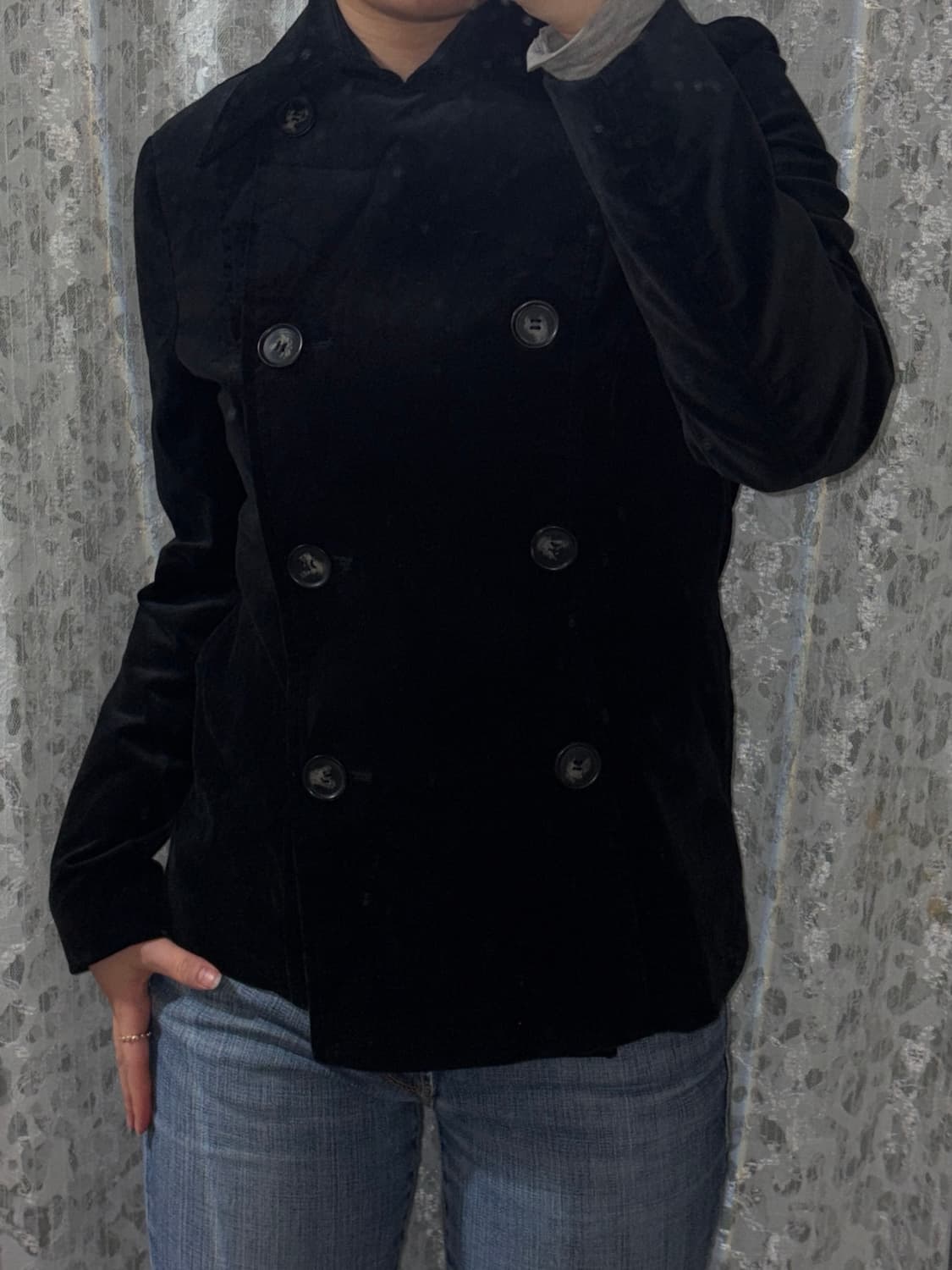 Black velvet jacket 상품이미지5