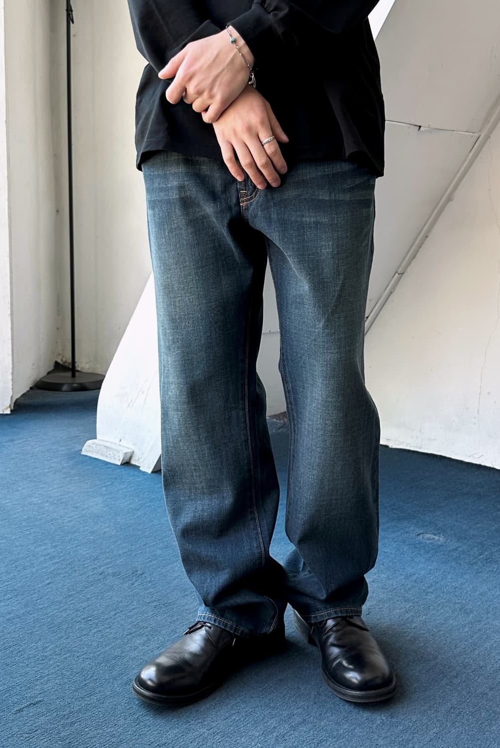 5pkt design denim wide straight pants 상품이미지10