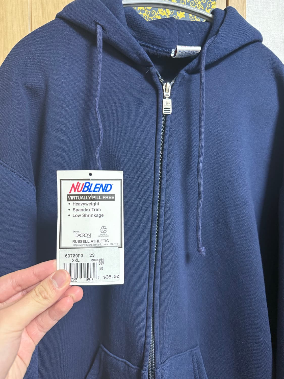 [XXL] 빈티지 러셀 후드집업 네이비 멕시코 상품이미지3