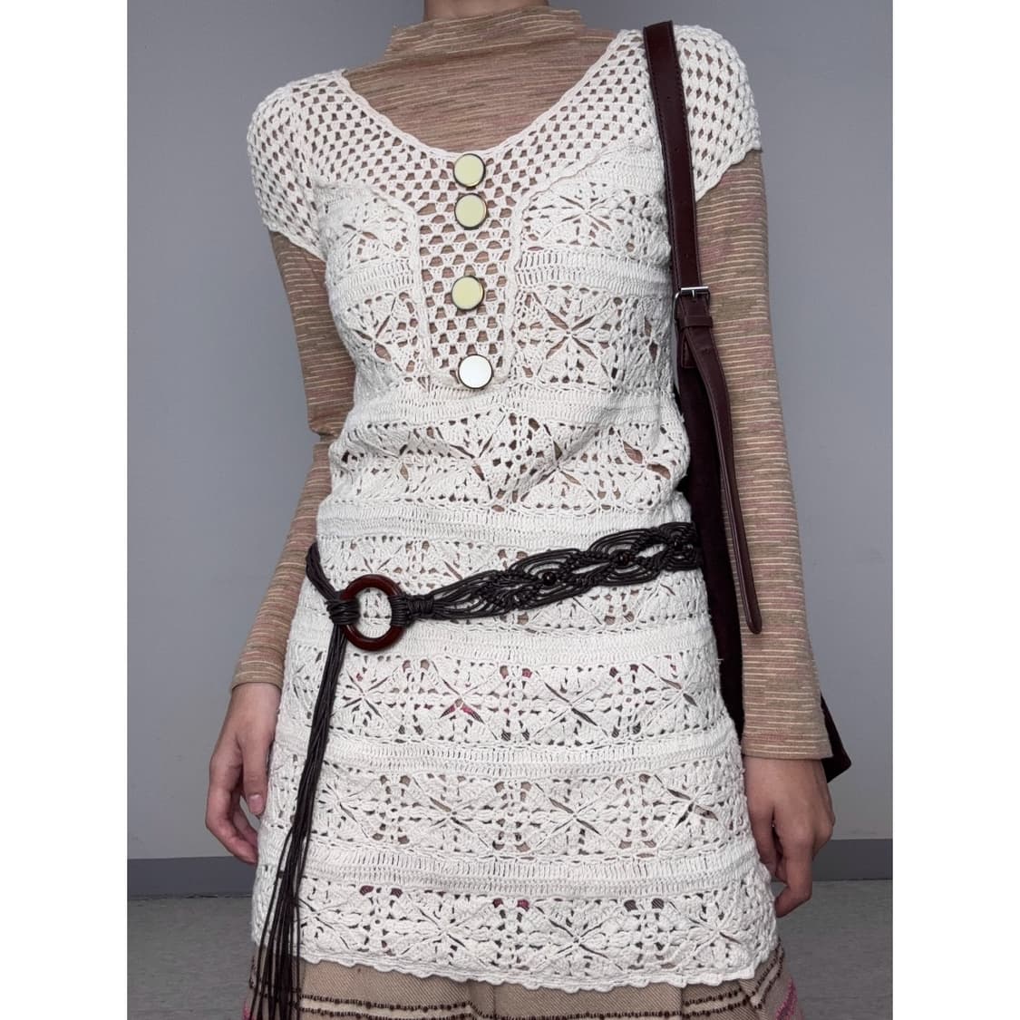 빈티지 모리걸 롱슬리브 원피스 코디 세트 상품이미지1