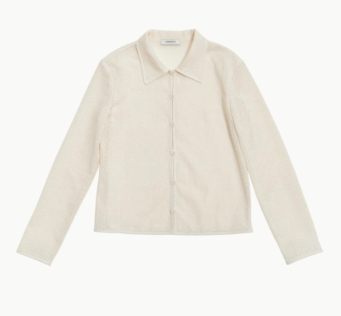 아모멘토 22SS crochet long sleeve shirt 상품이미지1