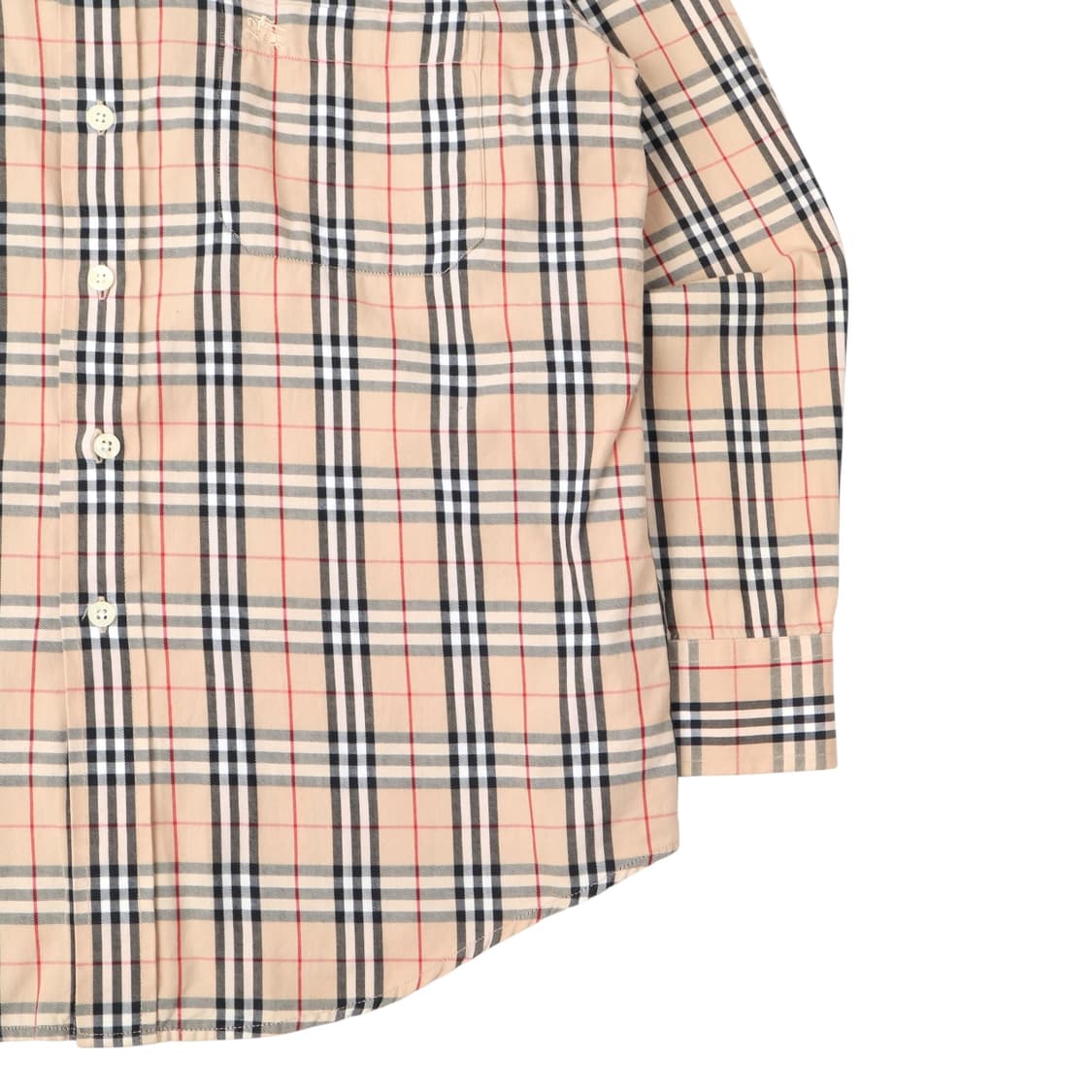 버버리 베이지 노바체크 로고 셔츠 상품이미지4
