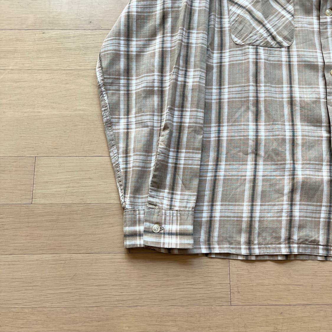 60년대 Campus 캠퍼스 코튼 셔츠 빈티지 미국제조 USA 60s 상품이미지5