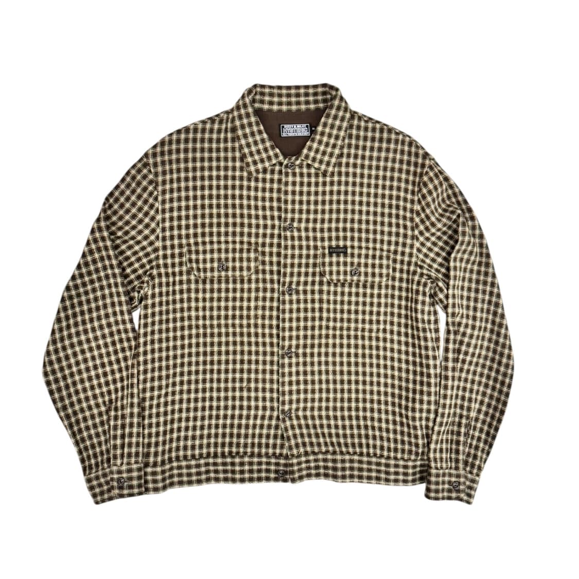 히스테릭글래머 파나마 체크 셔츠 자켓 브라운 상품이미지1