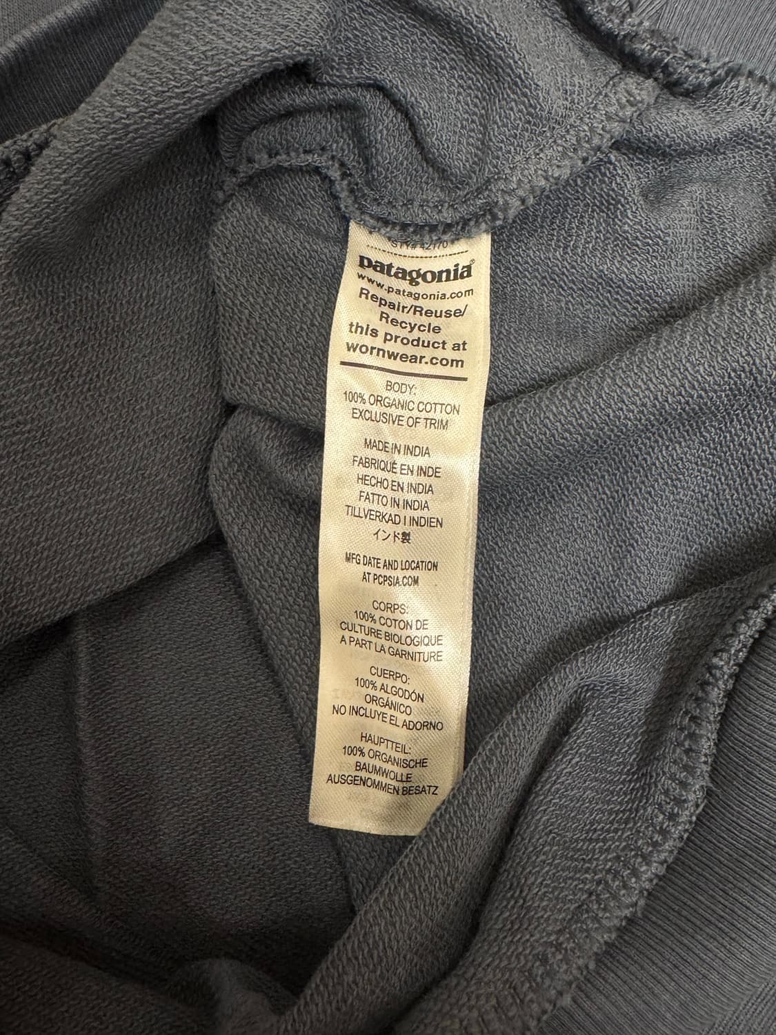 파타고니아 맨투맨 그레이 s 상품이미지4