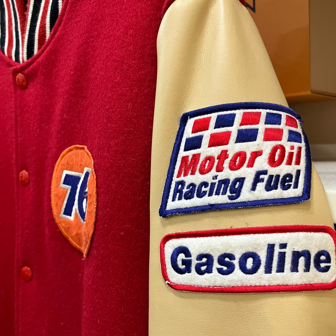 VTG 76 루브리컨츠 울 바시티 자켓 M  상품이미지4