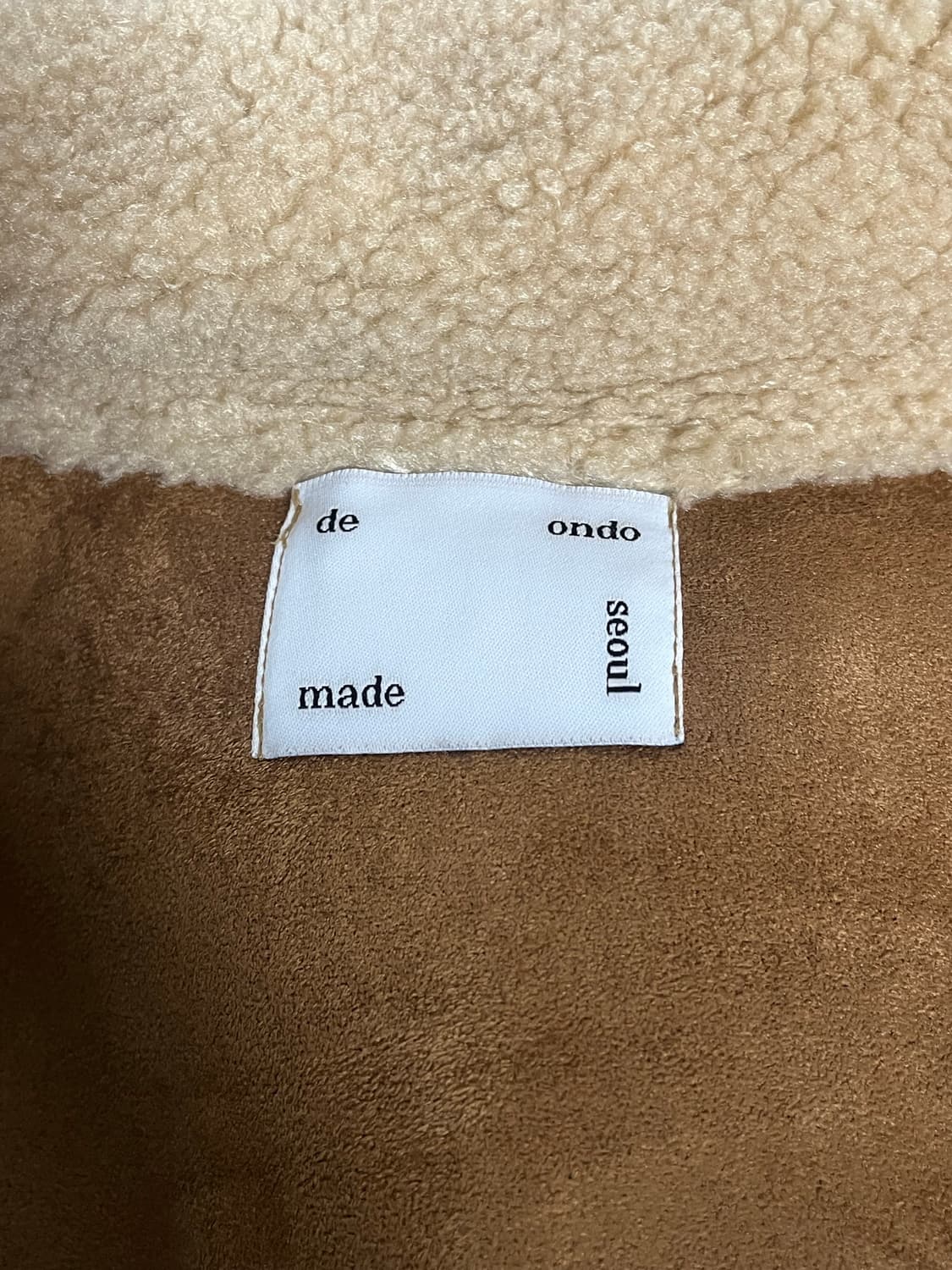 드온도 양털 시어링 베이지 카라 코트(새제품) 상품이미지4