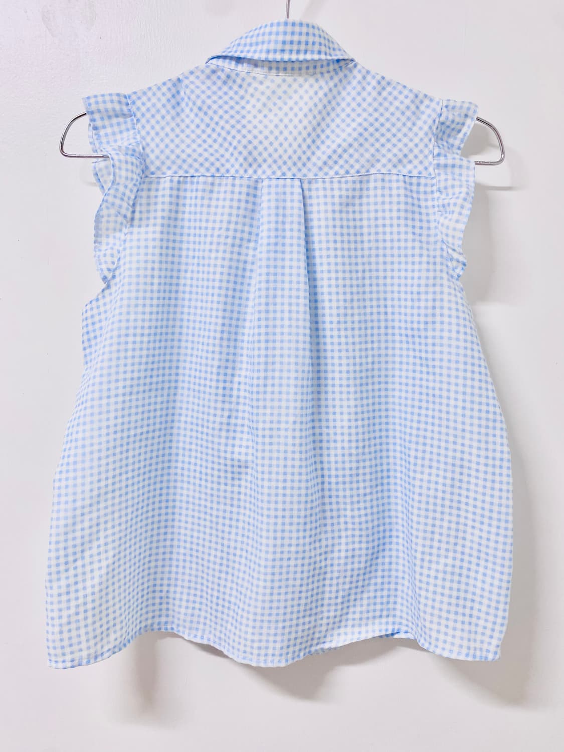 Liz Melo 리즈멜로 블루 체크 민소매 블라우스 히메갸루 상품이미지2