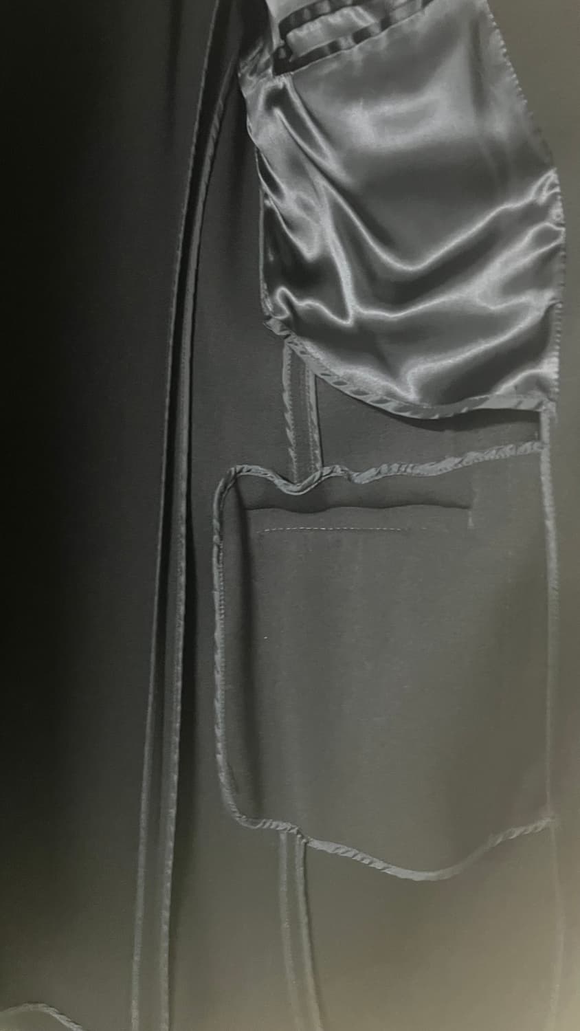 아르마니 꼴레지오니 블랙 울 코트 48/R 상품이미지6