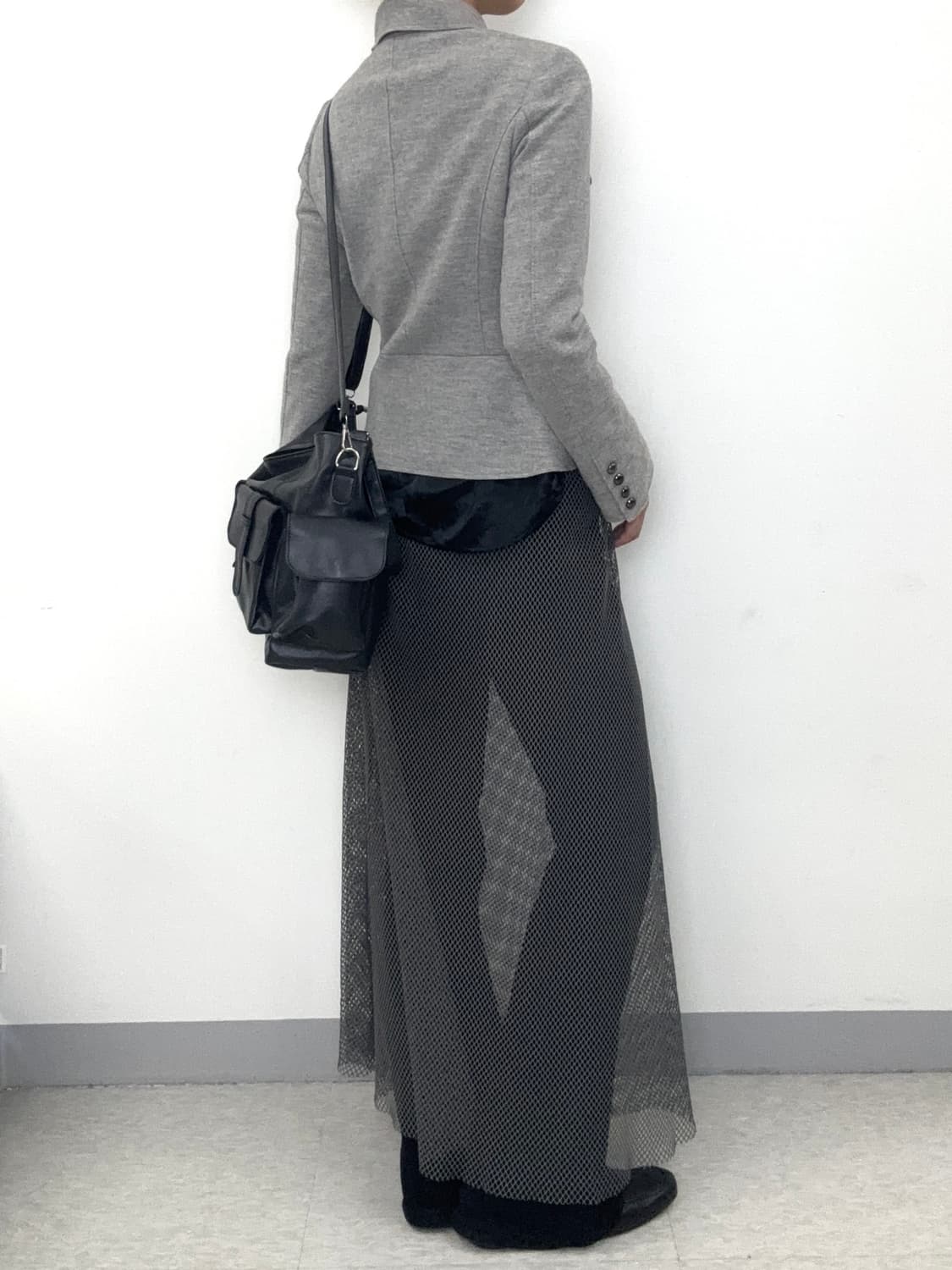 빈티지 그레이 그물 스커트 상품이미지7