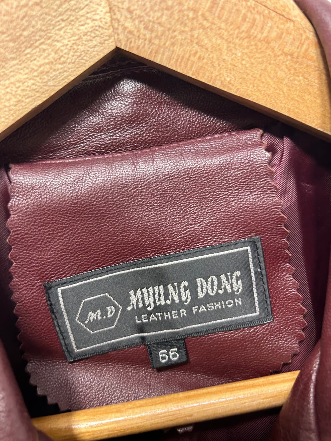 빈티지 여성 버건디 양가죽 자켓 66사이즈  상품이미지3