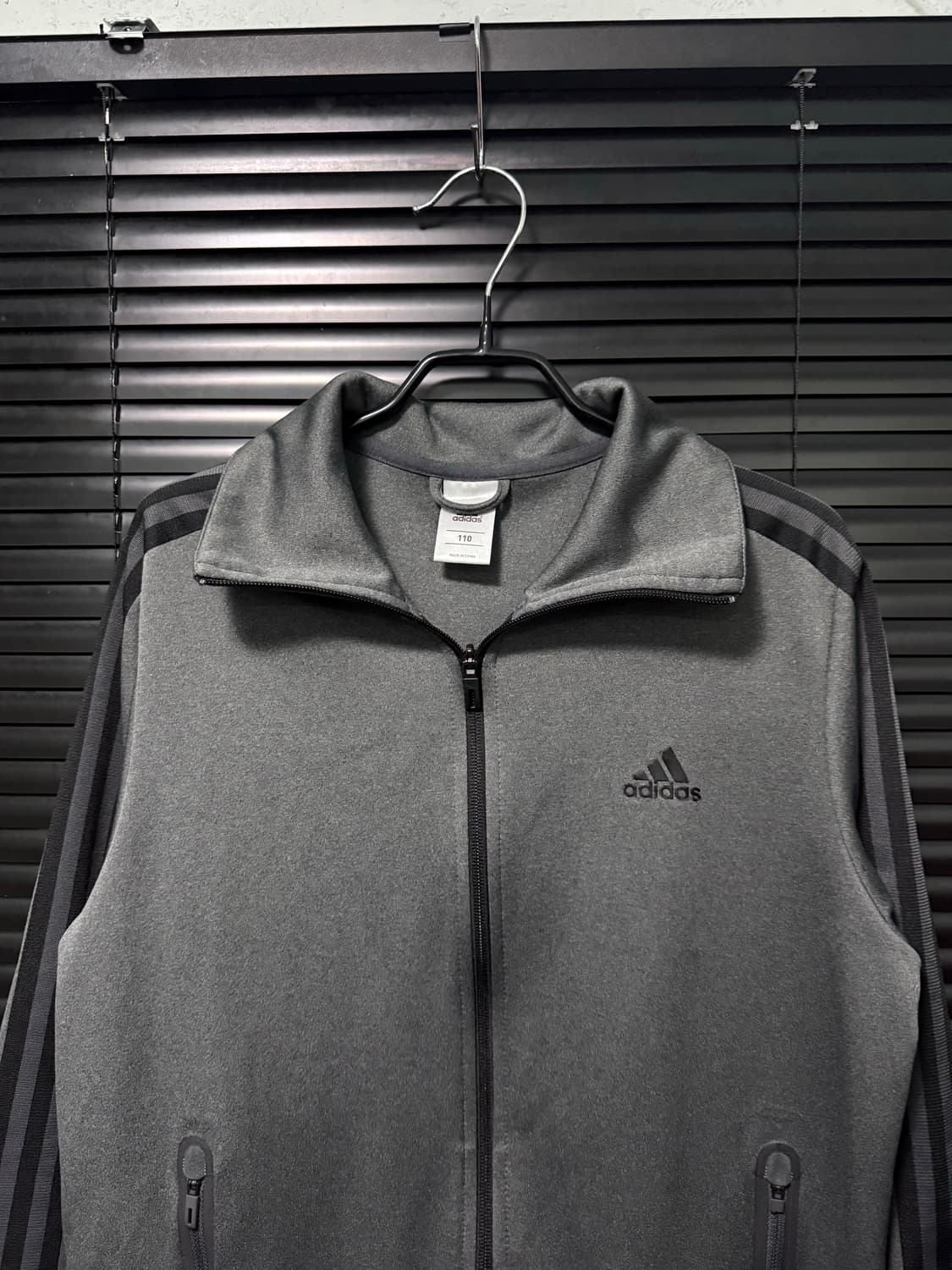 아디다스 정품 져지 저지 트랙탑 집업 차콜 블랙 110 2XL 빈티지 상품이미지3