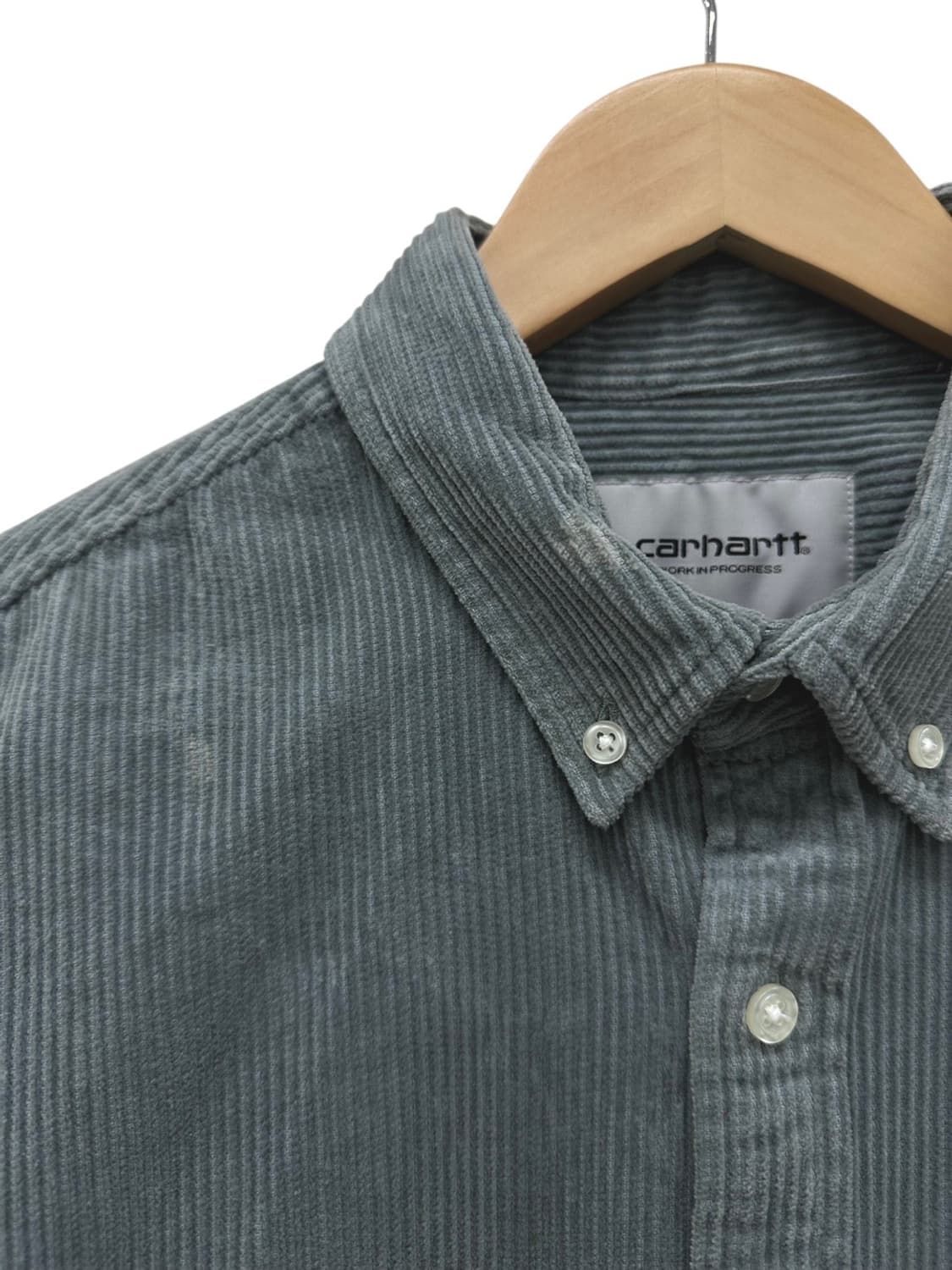 칼하트 WIP 메디슨 코듀로이 골덴 셔츠 블루그린 (M) 상품이미지3