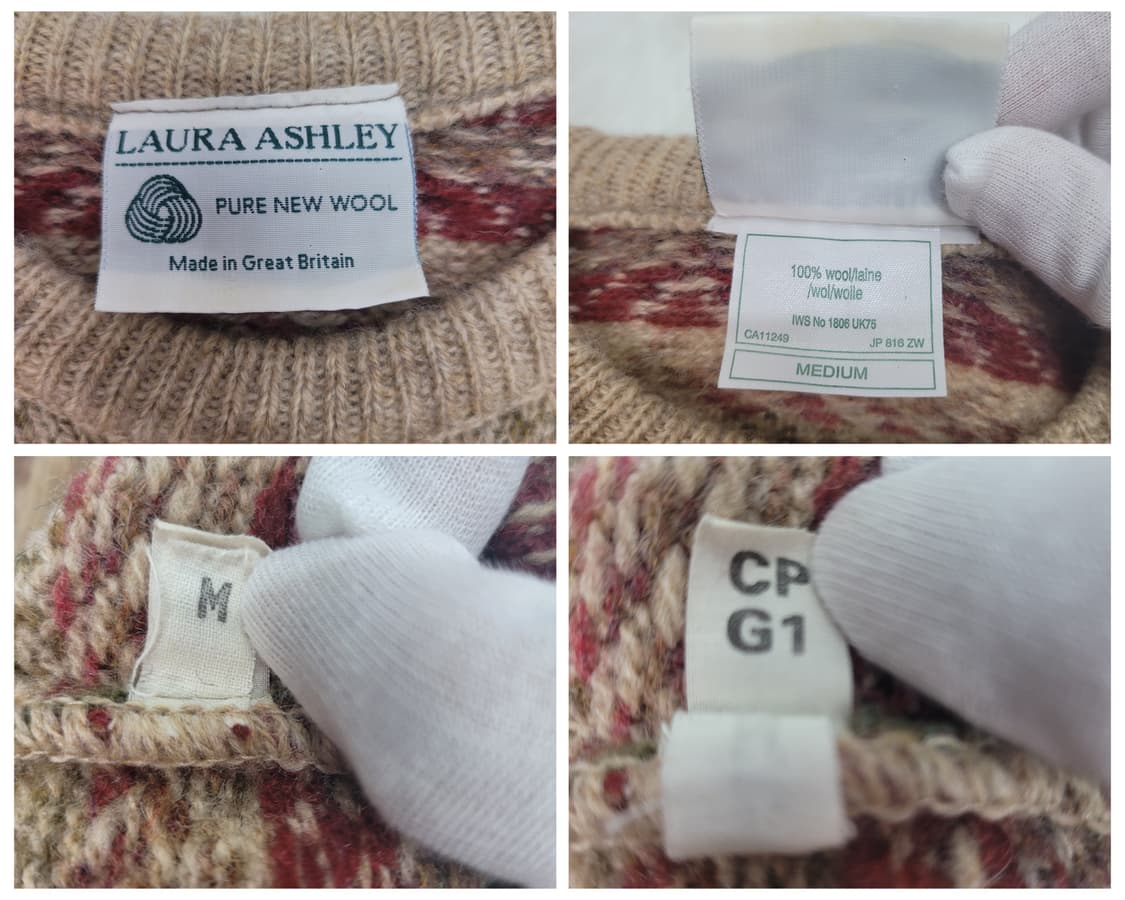 로라 애슐리 울100% 스웨터 Made in Great Britain M 상품이미지9