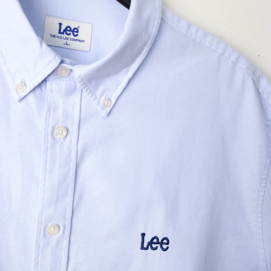 100/LEE 리 옥스포드 오버핏 반팔 셔츠 상품이미지3