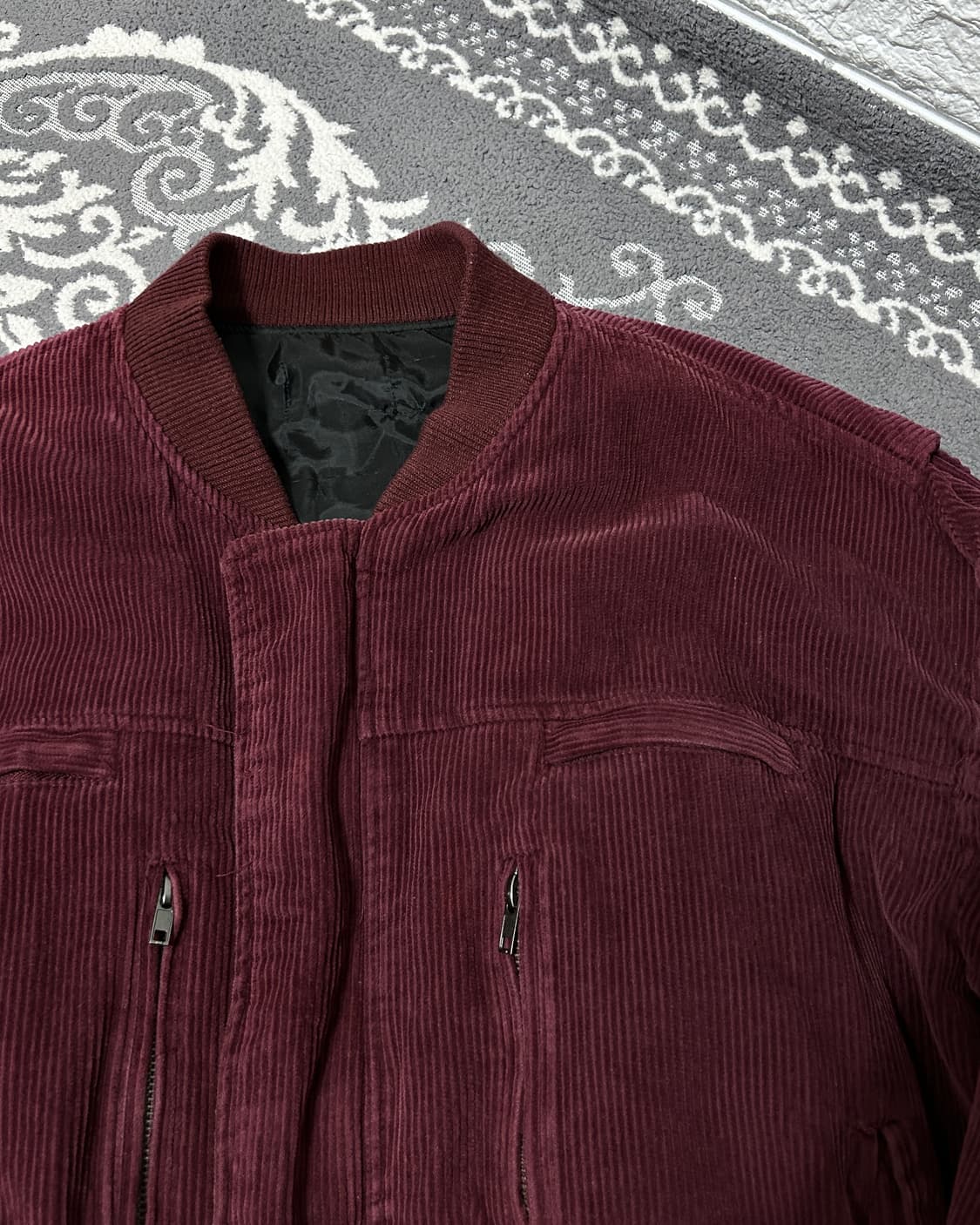 와인 버건디 코듀로이 봄버 자켓 상품이미지8