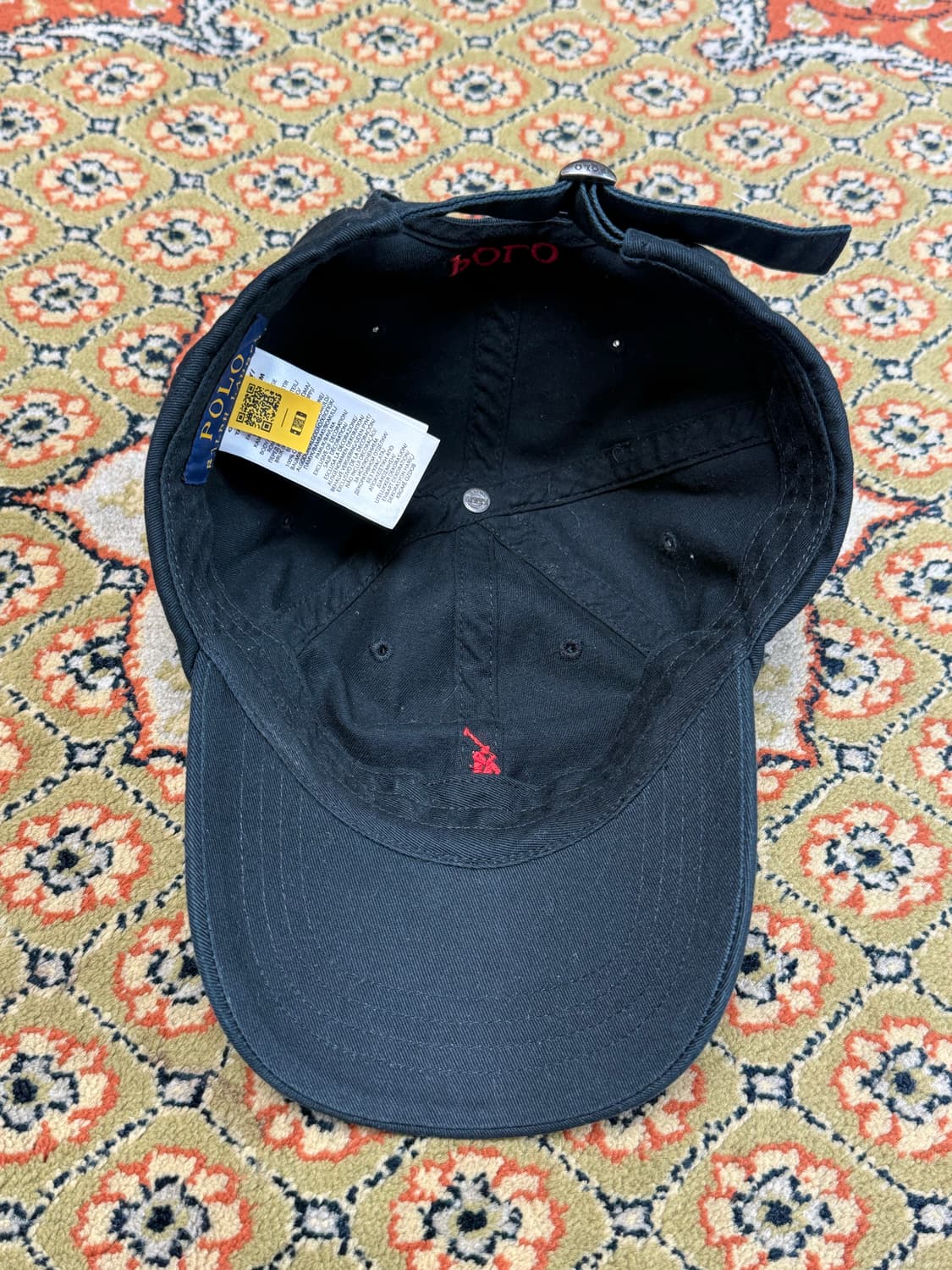 폴로 랄프로렌 레드 포니 볼캡 블랙 OS 상품이미지3