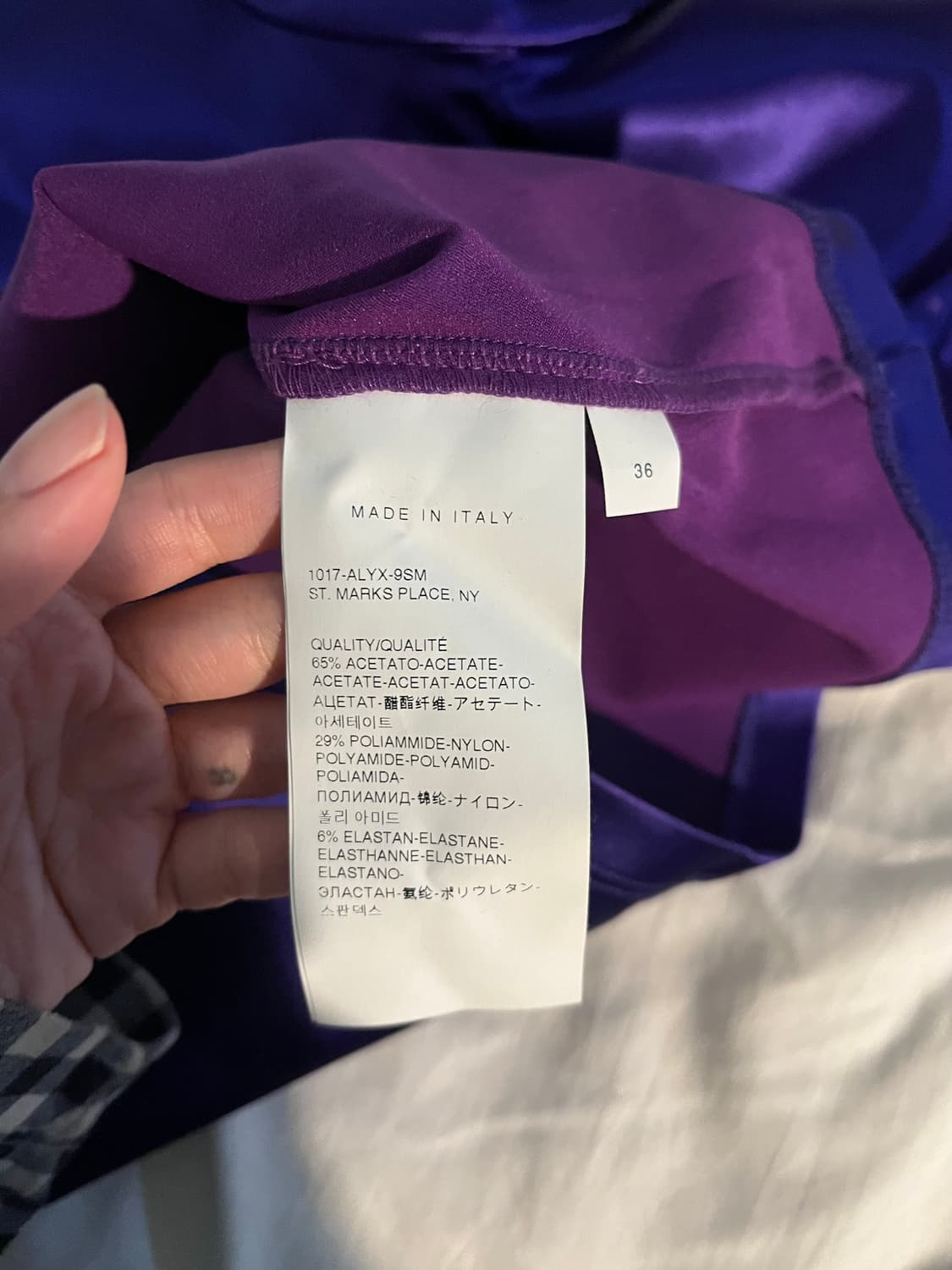 1017 ALYX 9SM zip purple shirt 상품이미지4