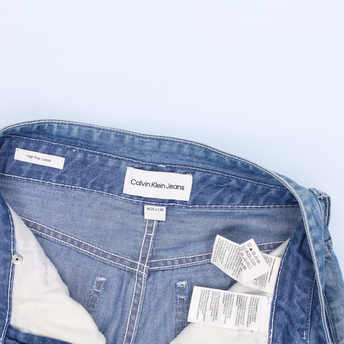 [W25 L30] 캘빈클라인 여성 연청바지 와이드데님팬츠 0102H2 상품이미지6