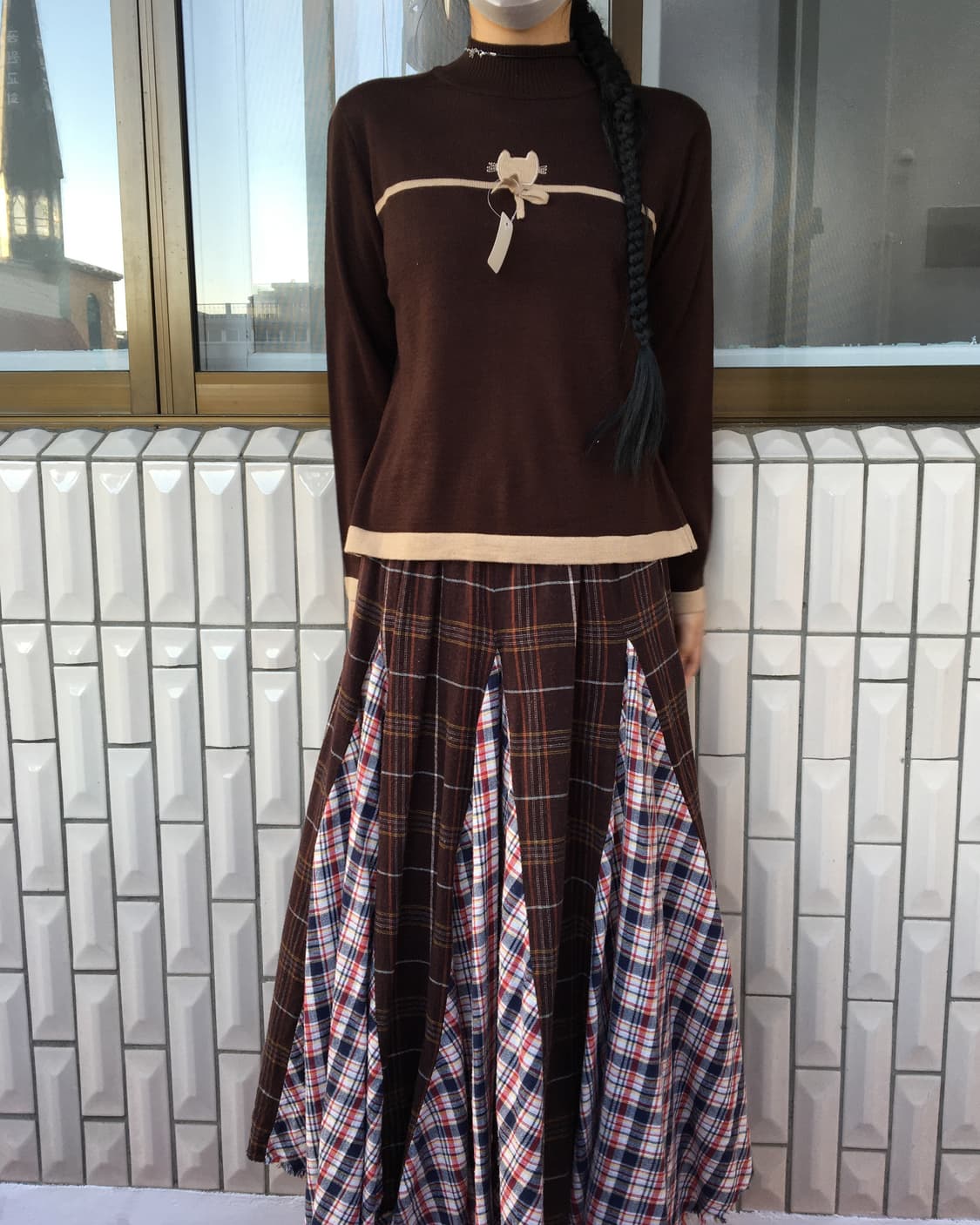 Cat point high neck knit 상품이미지5