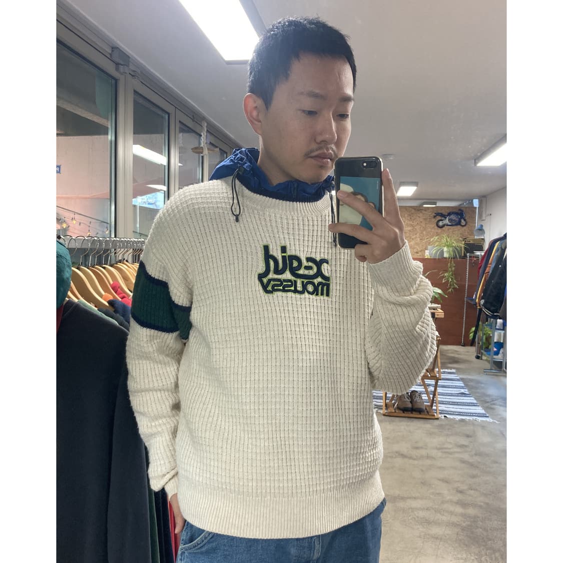 엑스 걸 X MOUSSY 와플 니트 상품이미지1