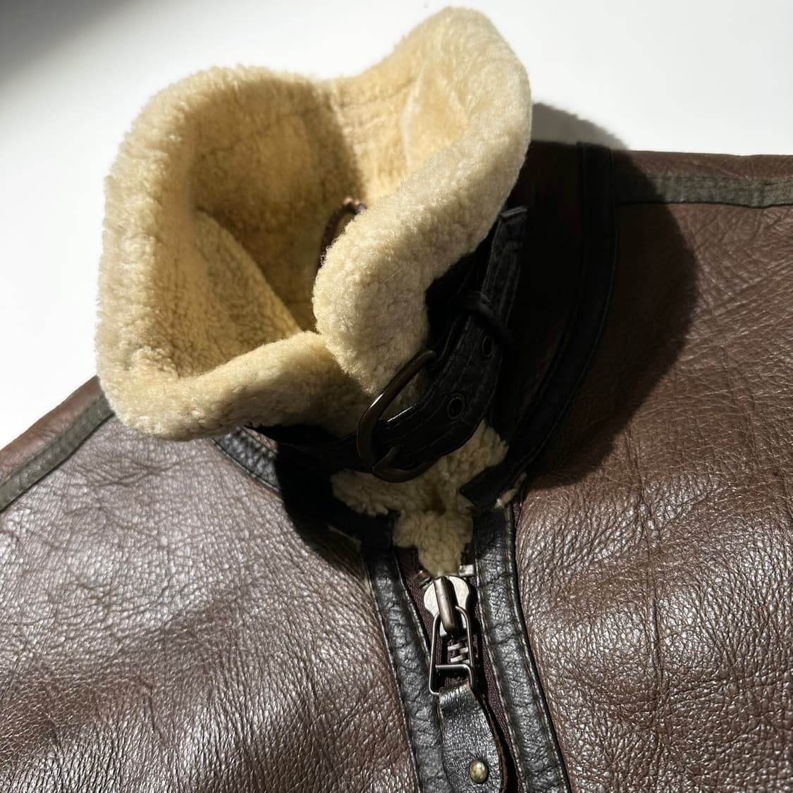 Lambspia B-3 램스킨 시어링 무스탕 봄버 자켓 상품이미지5