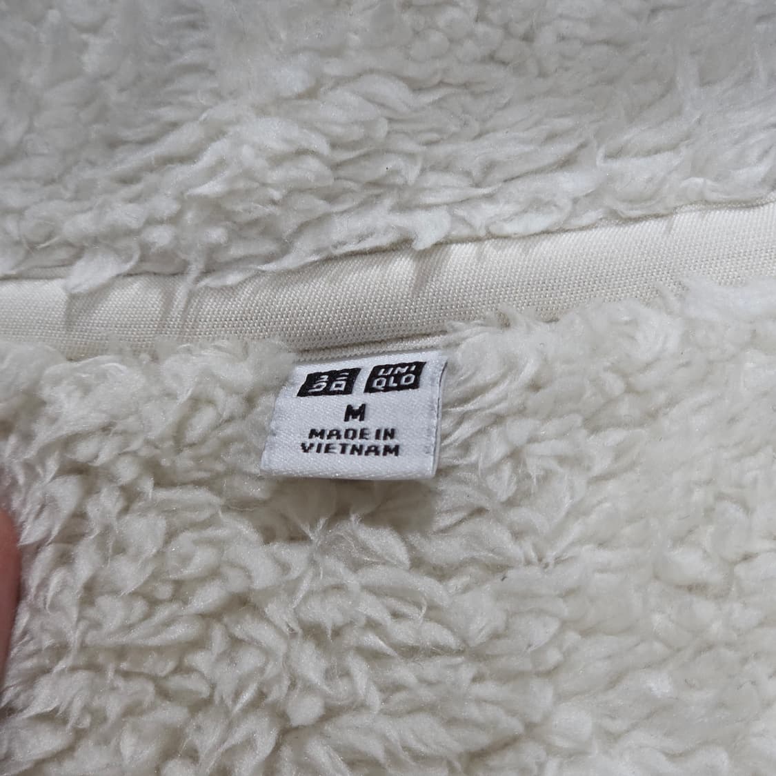 유니클로 화이트 후리스 후드집업 상품이미지8