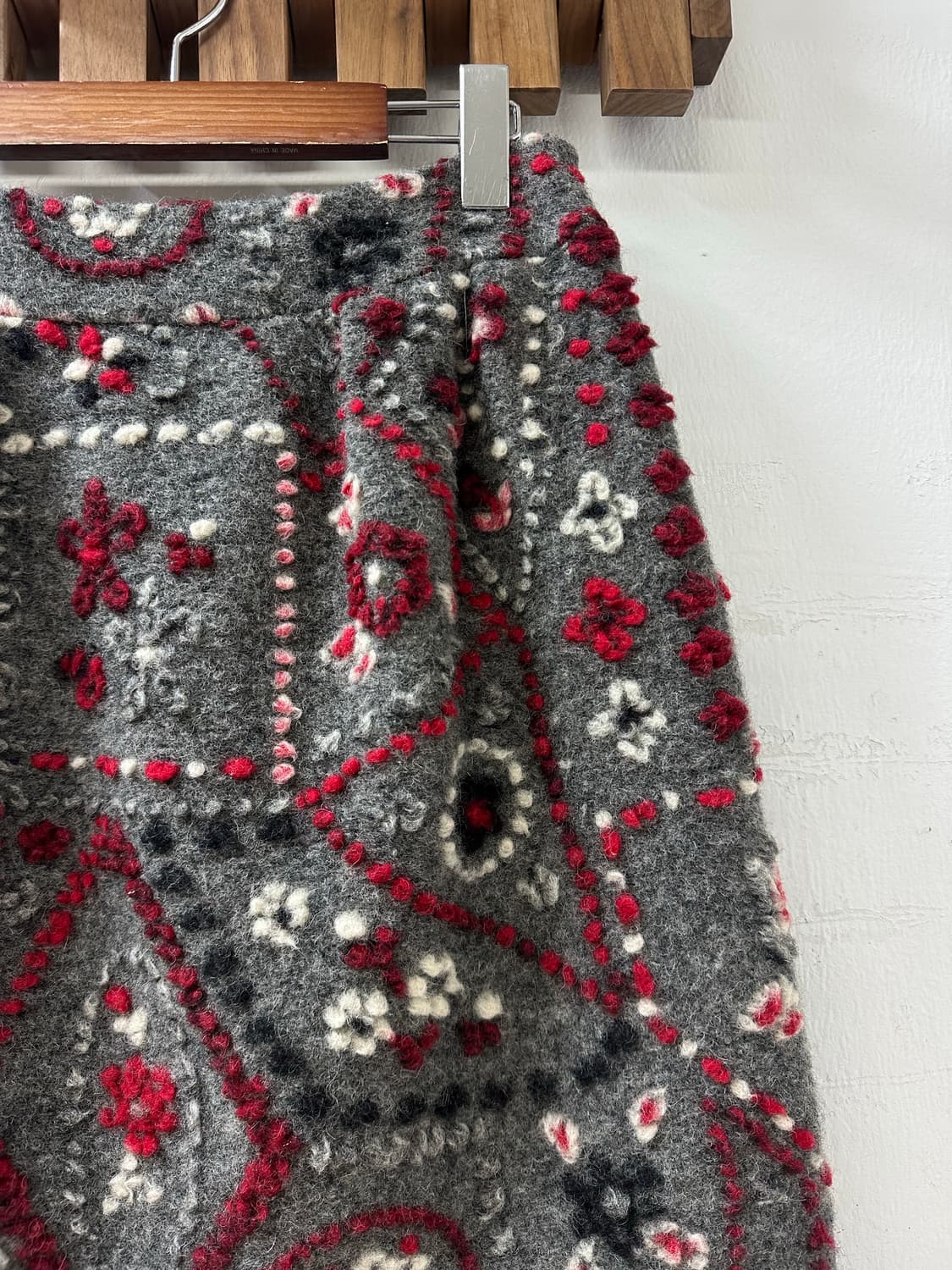 일본빈티지 울 자카드 패턴 스커트  상품이미지2