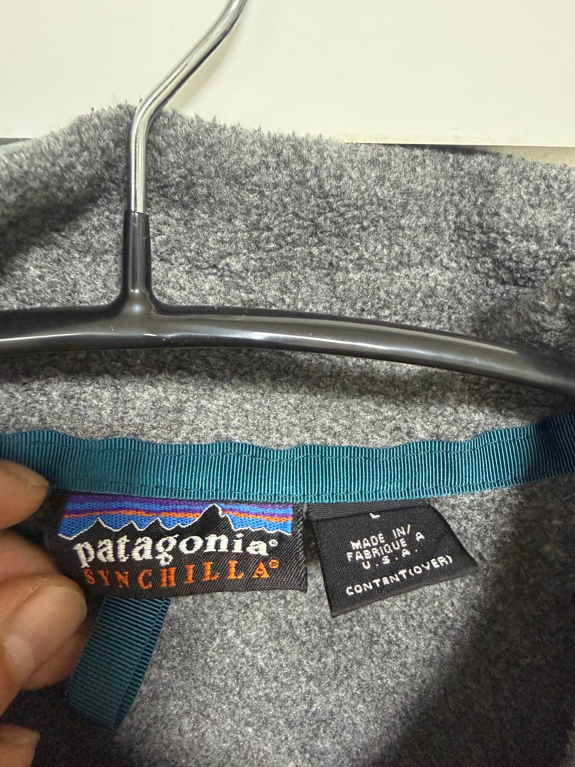90s 빈티지파타고니아 신칠라 딥파일 플리스집업,그레이/L사이즈 상품이미지6