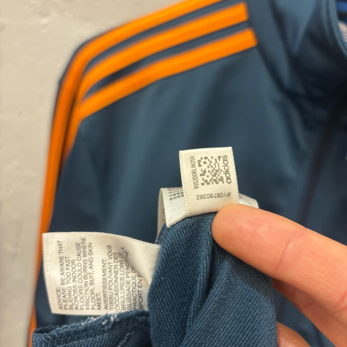 아디다스 파이어버드 네이비 오렌지 트랙탑 져지 S 상품이미지9