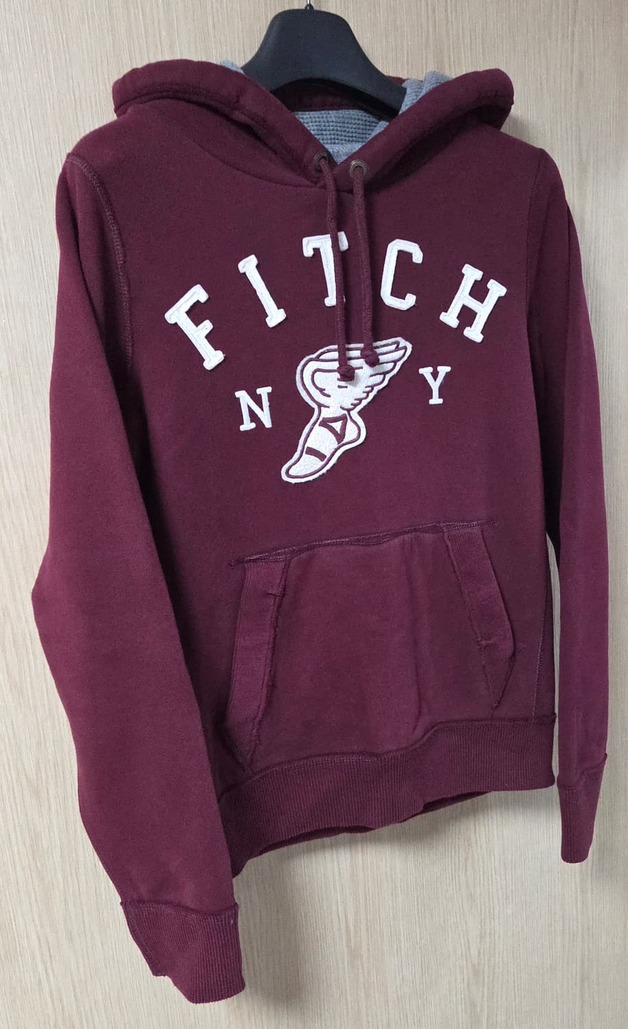 (착샷) 아베크롬비 후드 티셔츠 버건디 상품이미지2