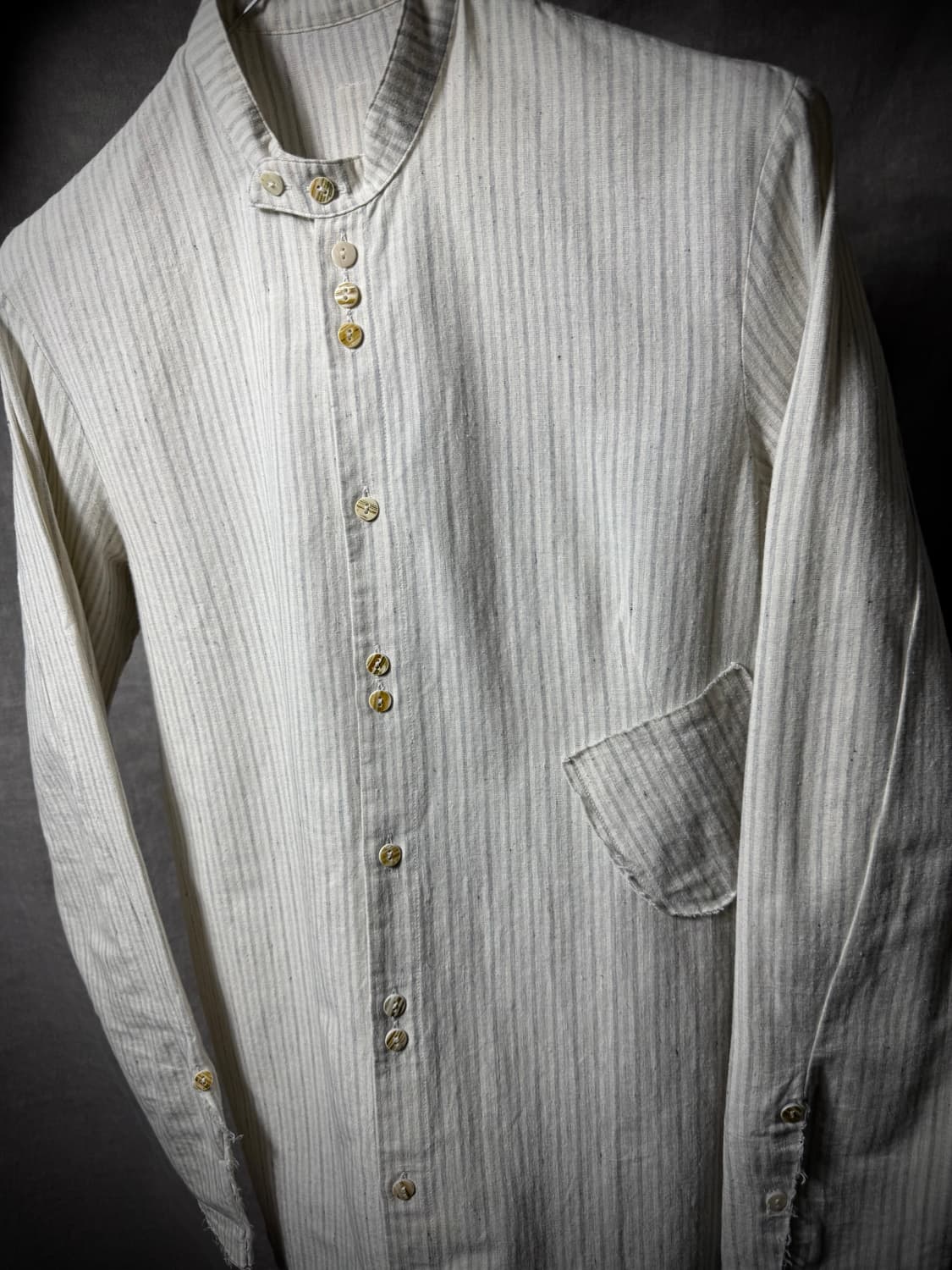 Marc Point Striped Band Collar Shirt   상품이미지6