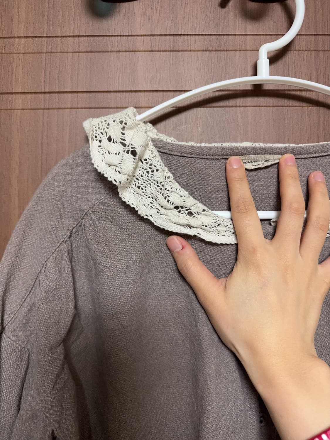 모리걸 하구미 일본 빈티지 레이스 카라 꽈배기 니트 가디건 코디세트 상품이미지4