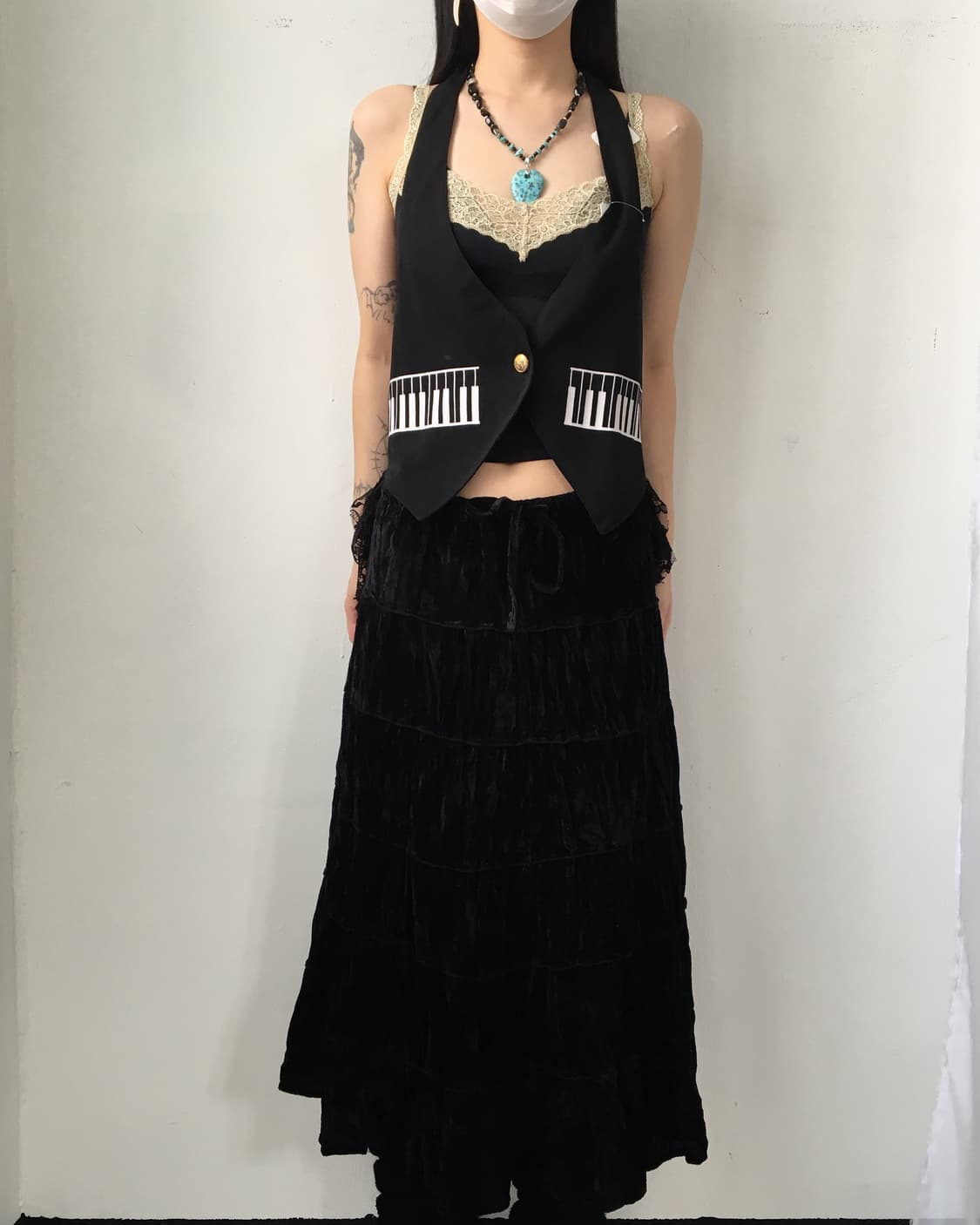 Lace trimming point vest 상품이미지7