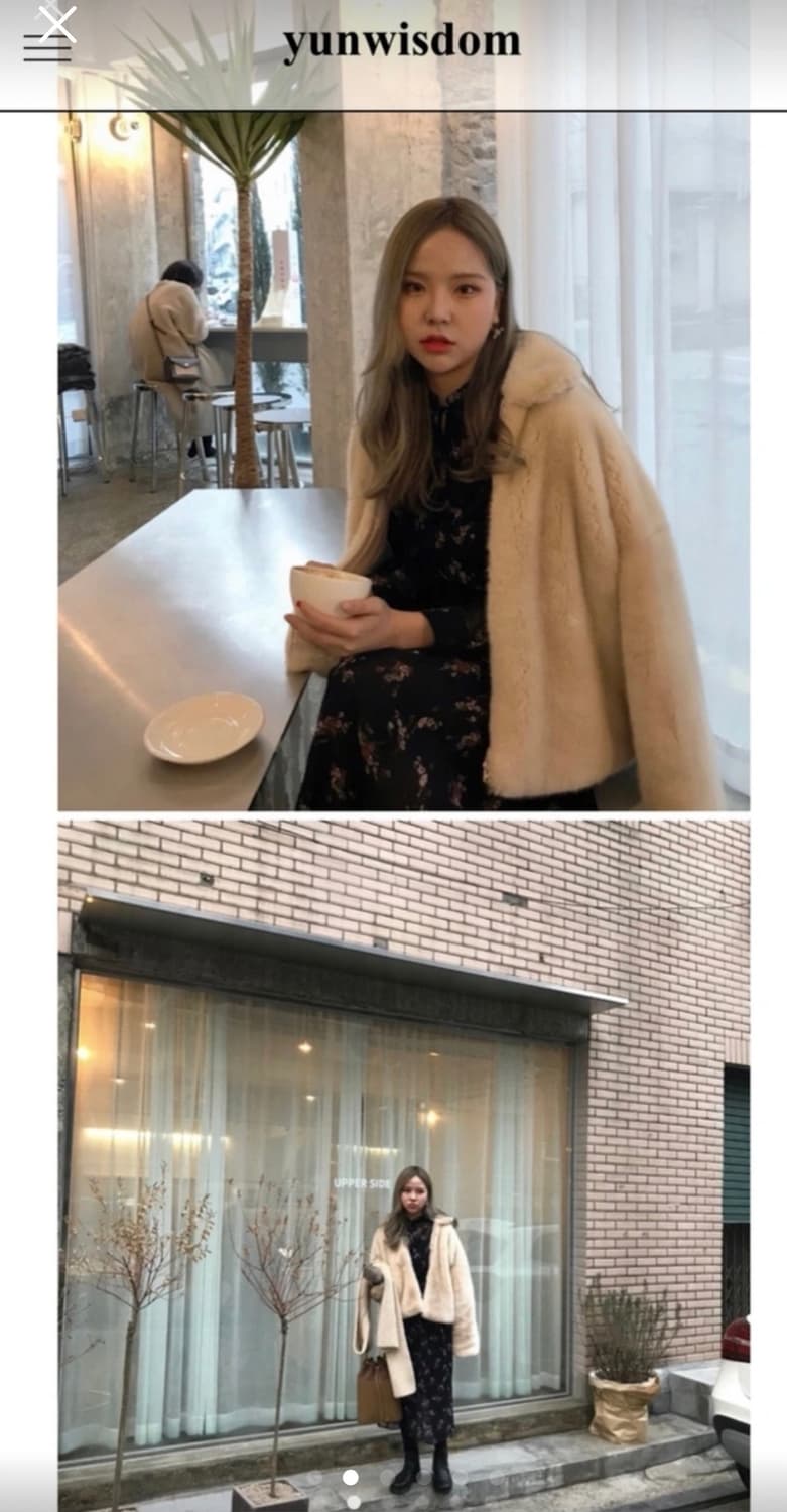 윤위즈덤 퍼자켓 베이지 상품이미지4