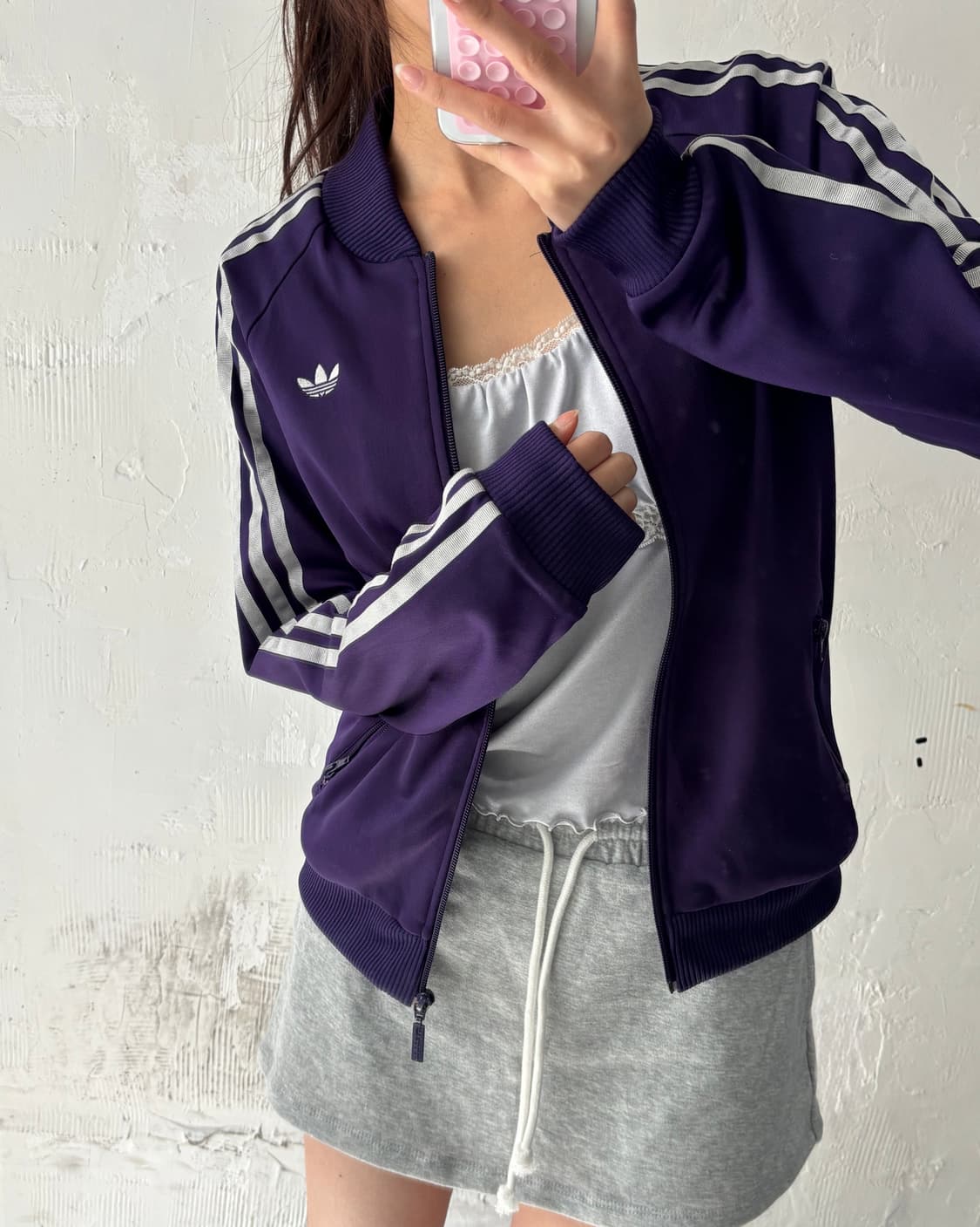 Adidas 아디다스 우먼즈 슈퍼걸 퍼플 트랙탑 상품이미지9