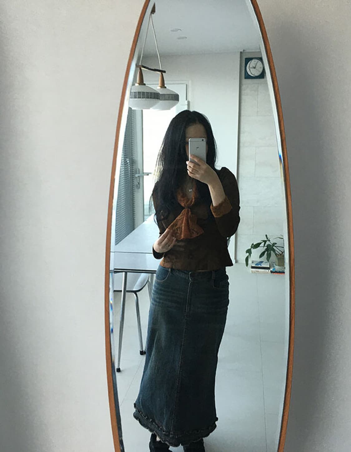 ruffle hem denim skirt 상품이미지3