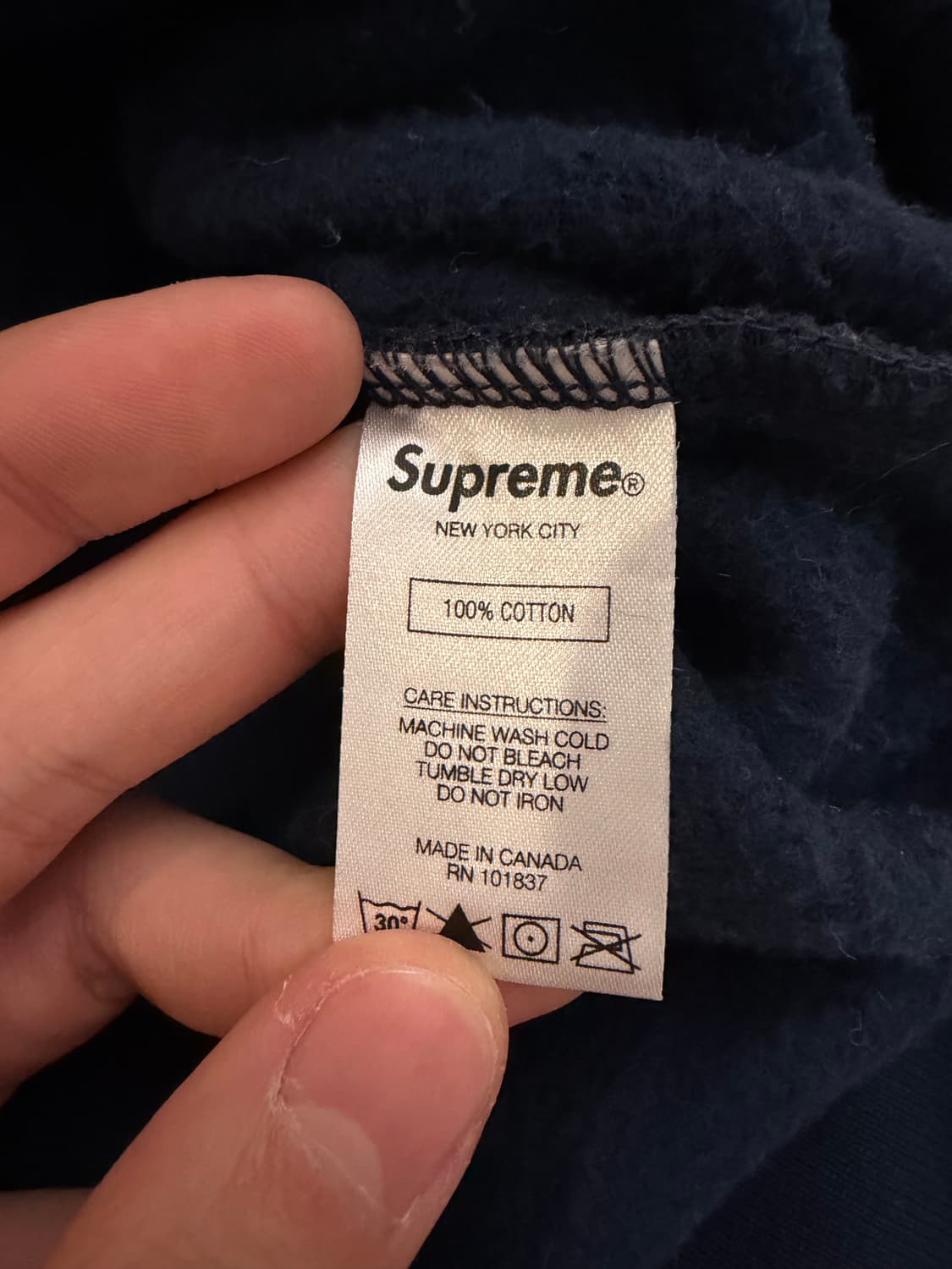 20SS 슈프림 언더라인 크루넥 맨투맨 네이비 상품이미지6