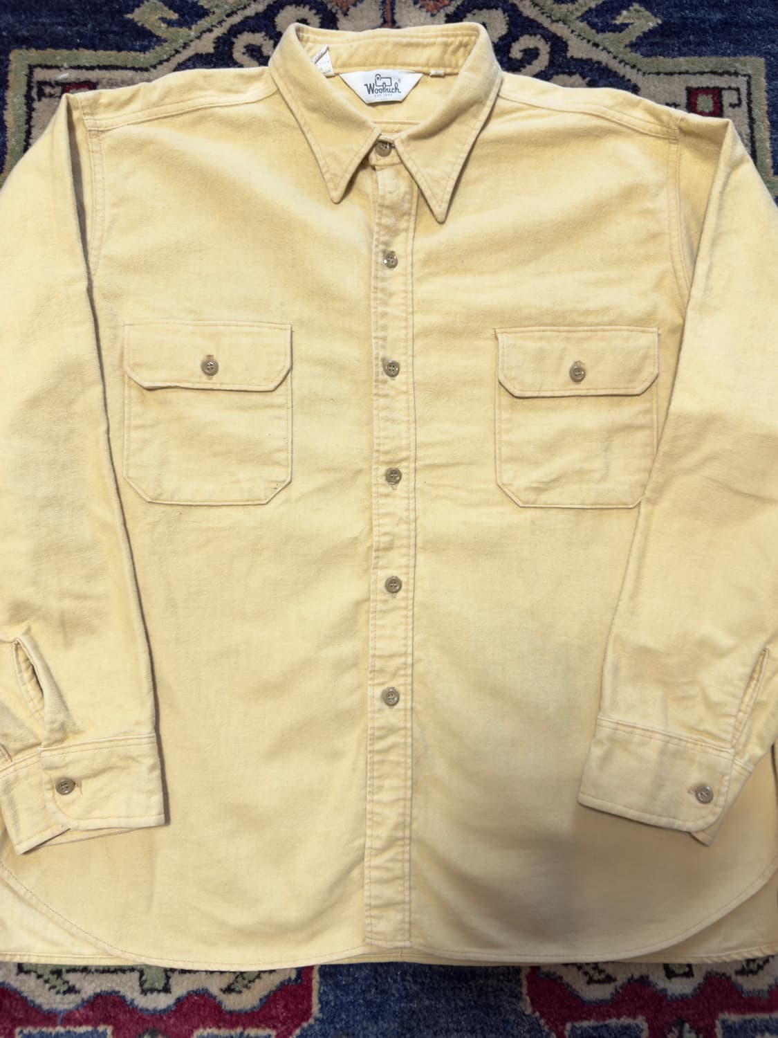 70s USA Woolrich Chamois Yellow shirt 상품이미지3