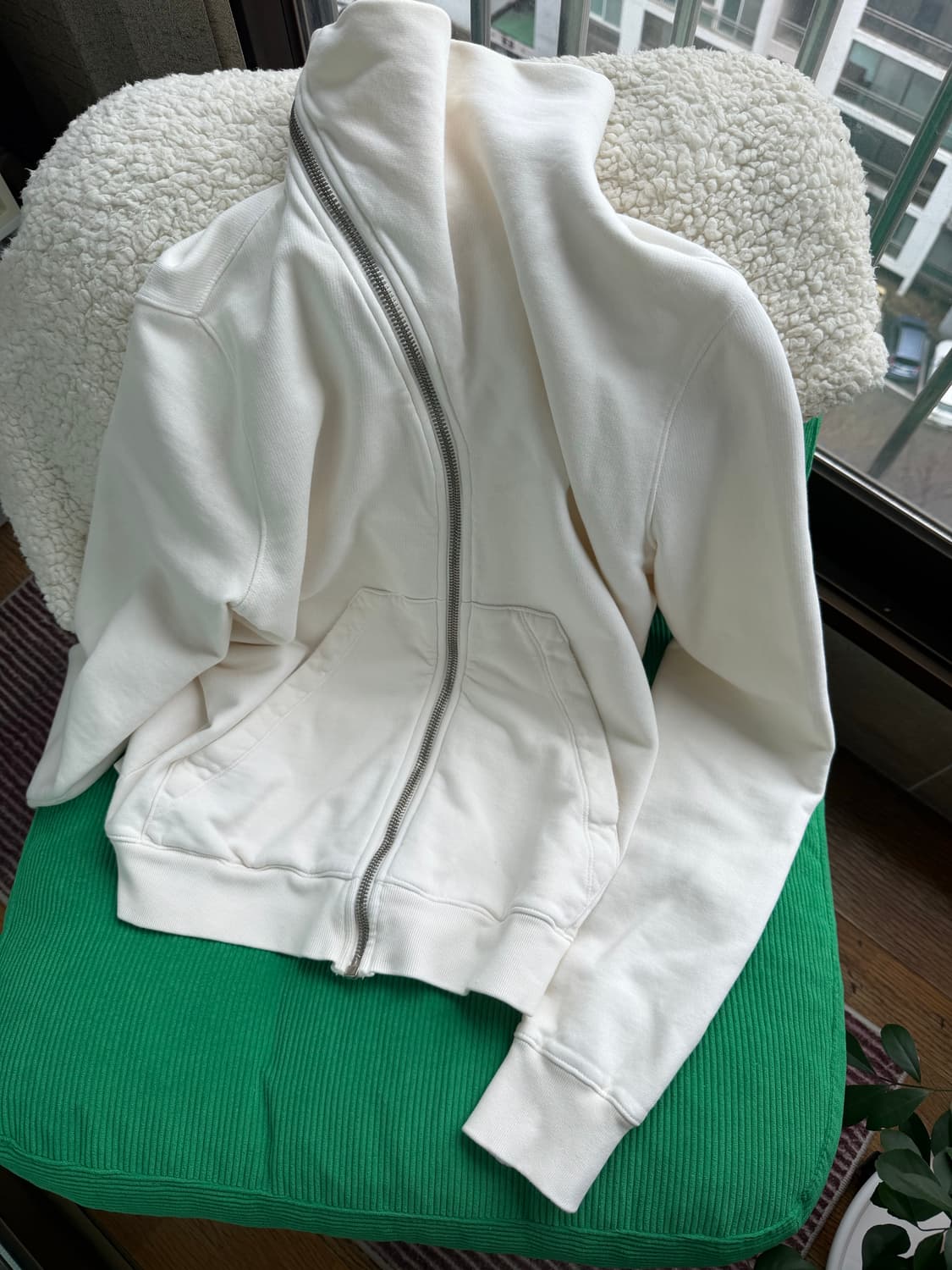 릭오웬스 다크쉐도우 사선 집업 s 상품이미지2